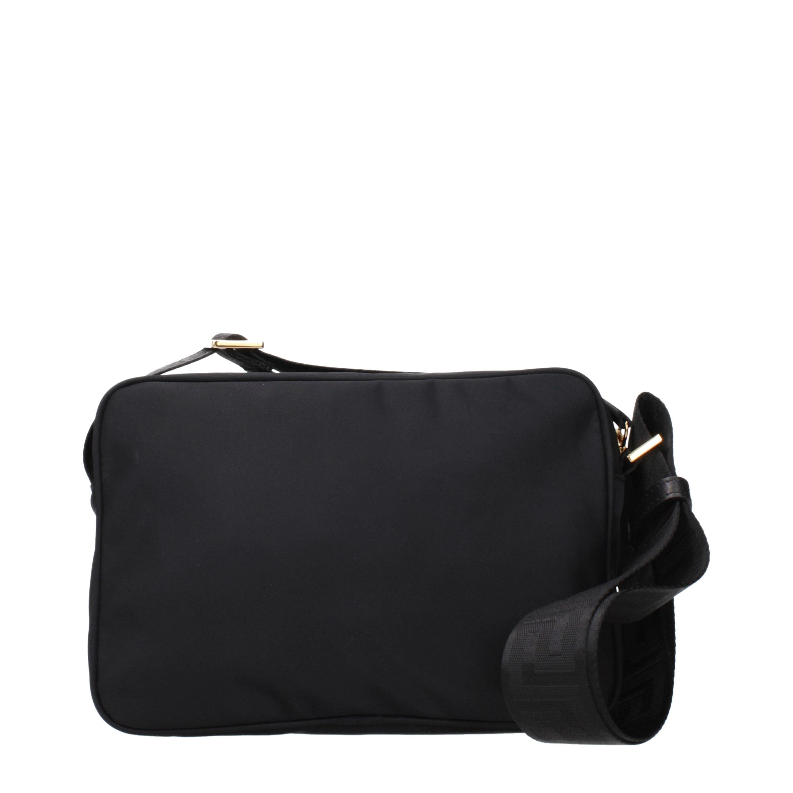 Versace Black Fabric Crossbody Men's Bag