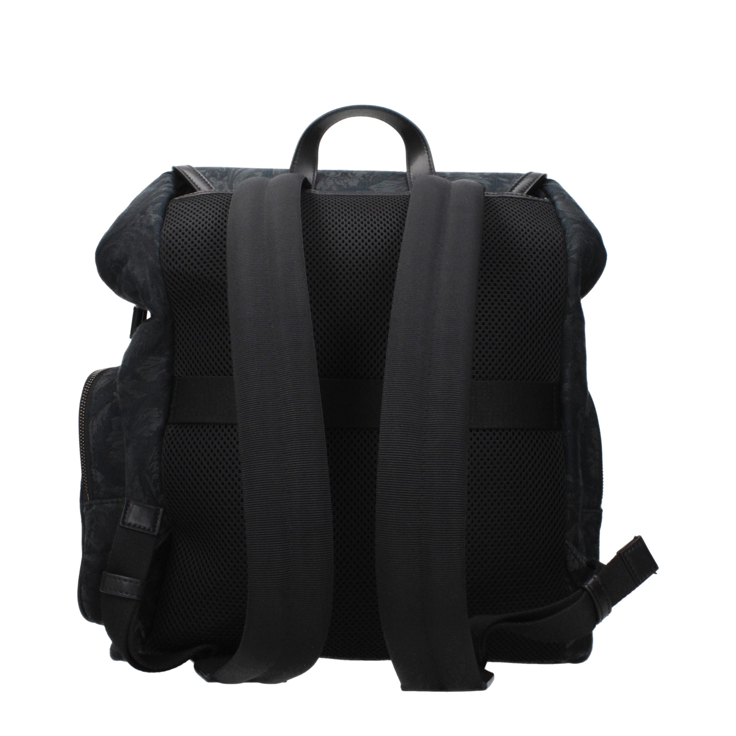 Versace Black Fabric Men's Backpack