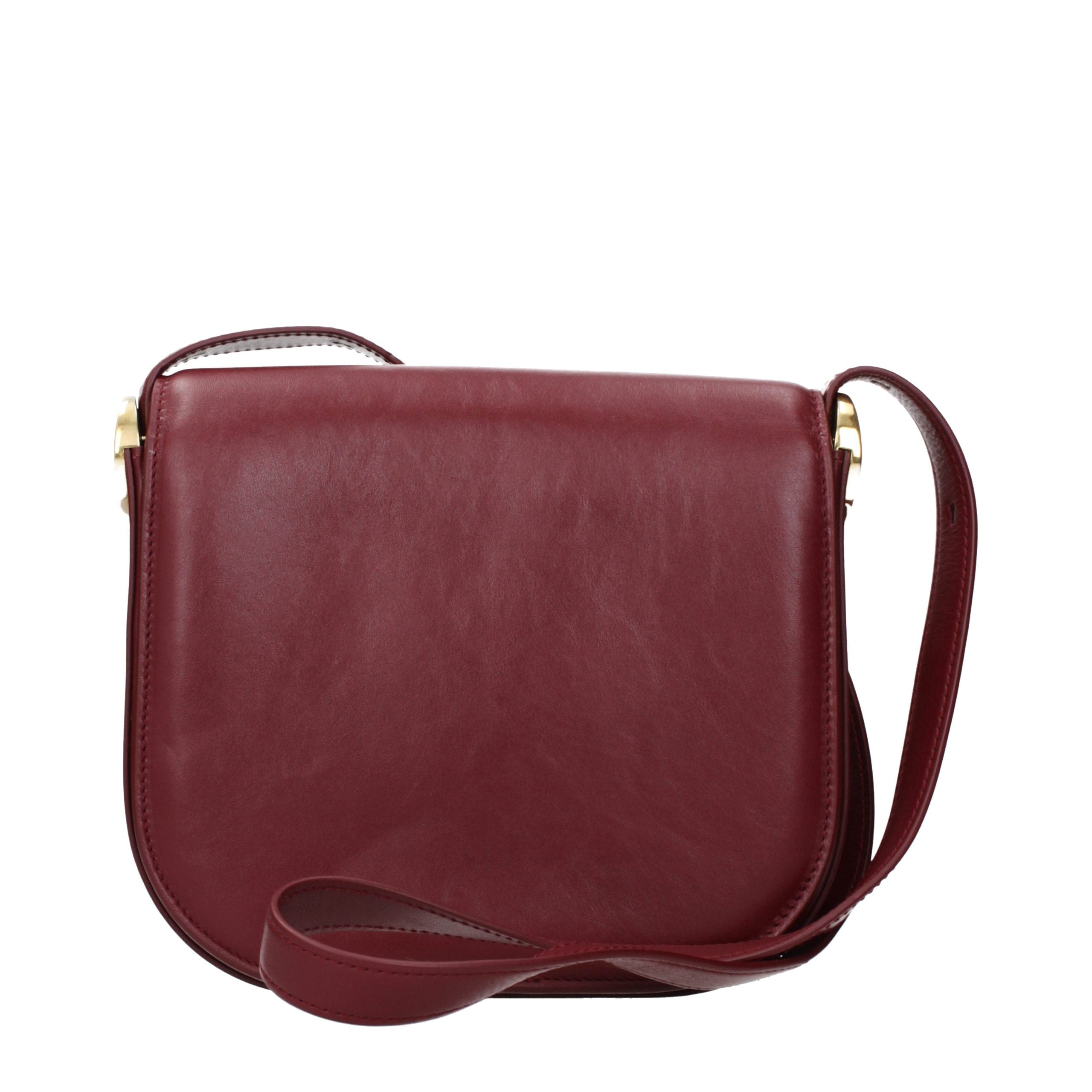 Jil Sander Red Leather Crossbody Women's Bag