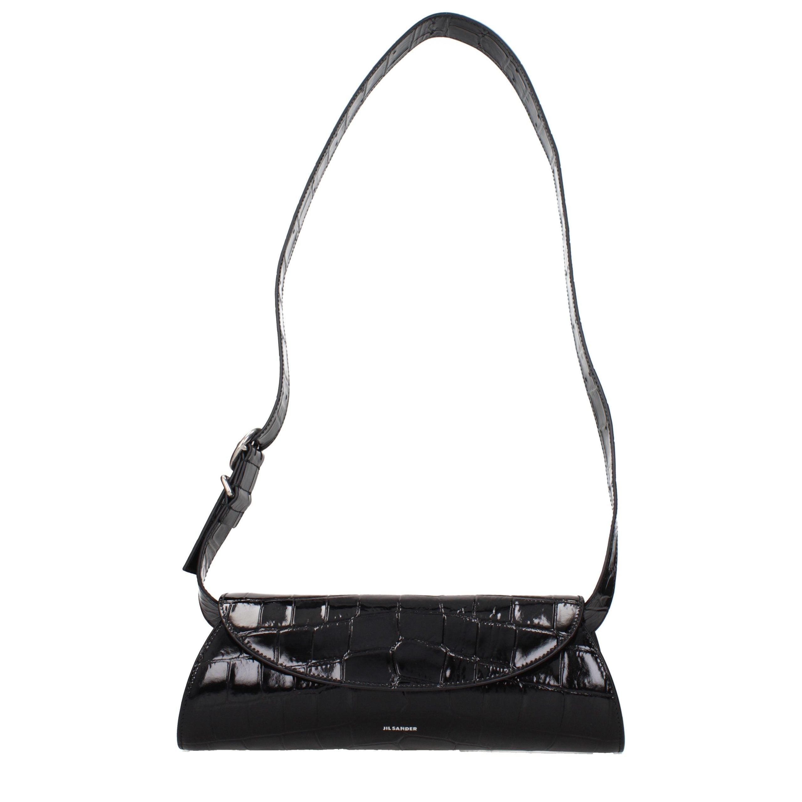 Jil Sander Black Leather Crossbody Women's Bag