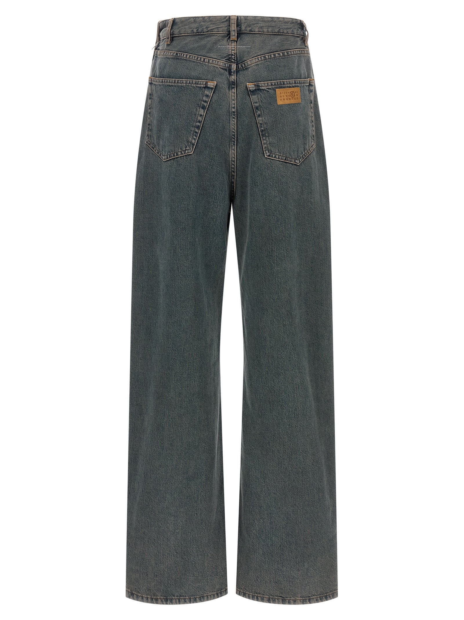 MM6 Maison Margiela Gray Cotton Jeans Women's Denim