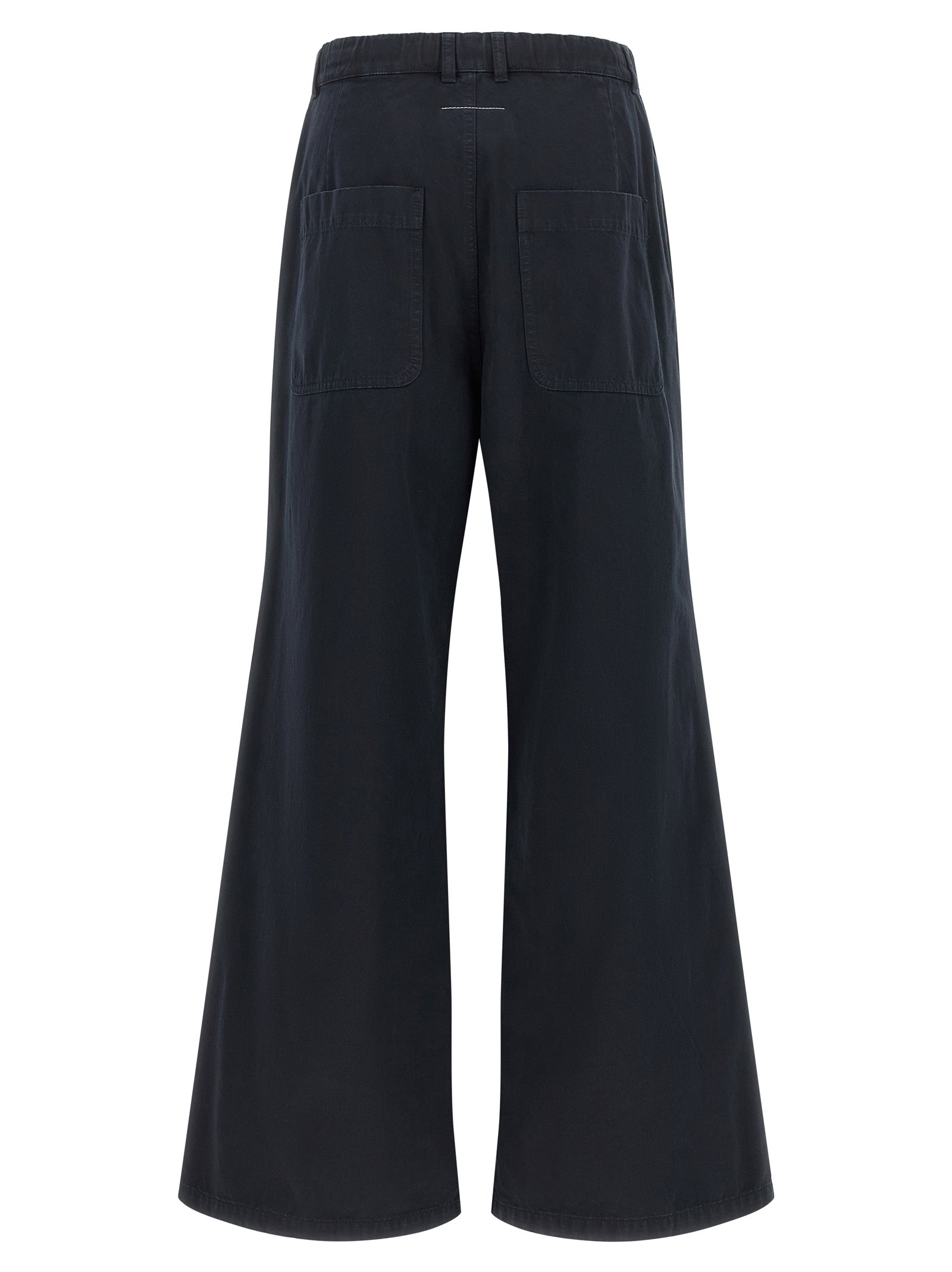 MM6 Maison Margiela Blue Cotton Casual Women's Pants