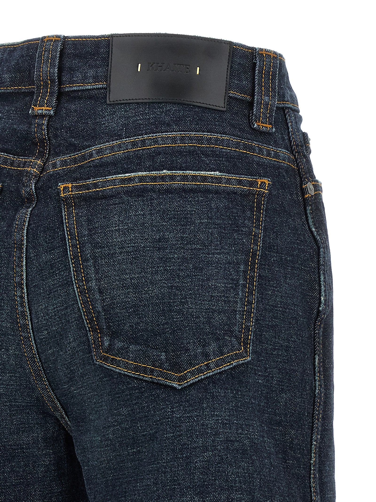 Khaite Blue Cotton Flared Women's Jeans