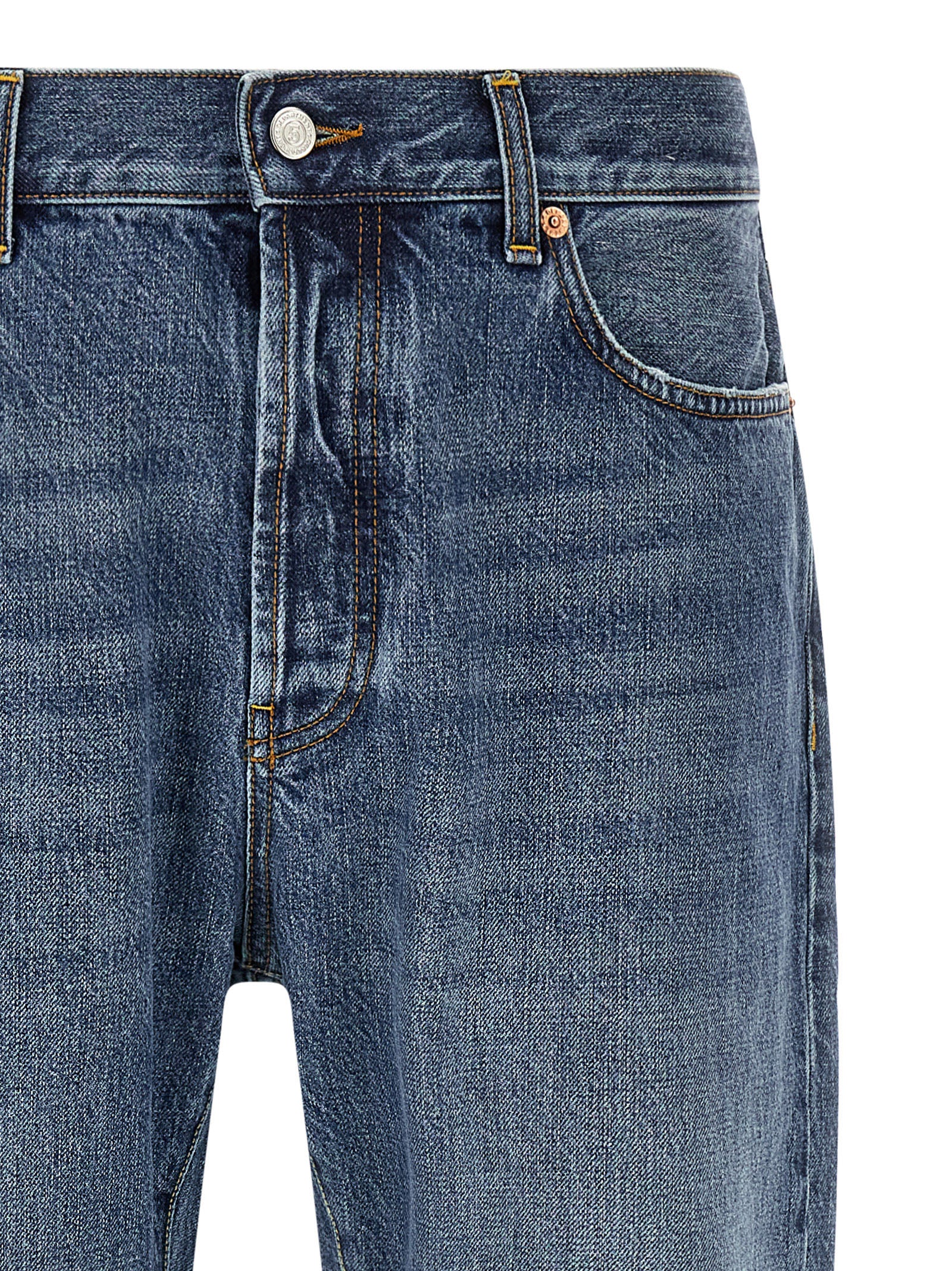 Department 5 Blue Cotton Relaxed Fit Men's Jeans