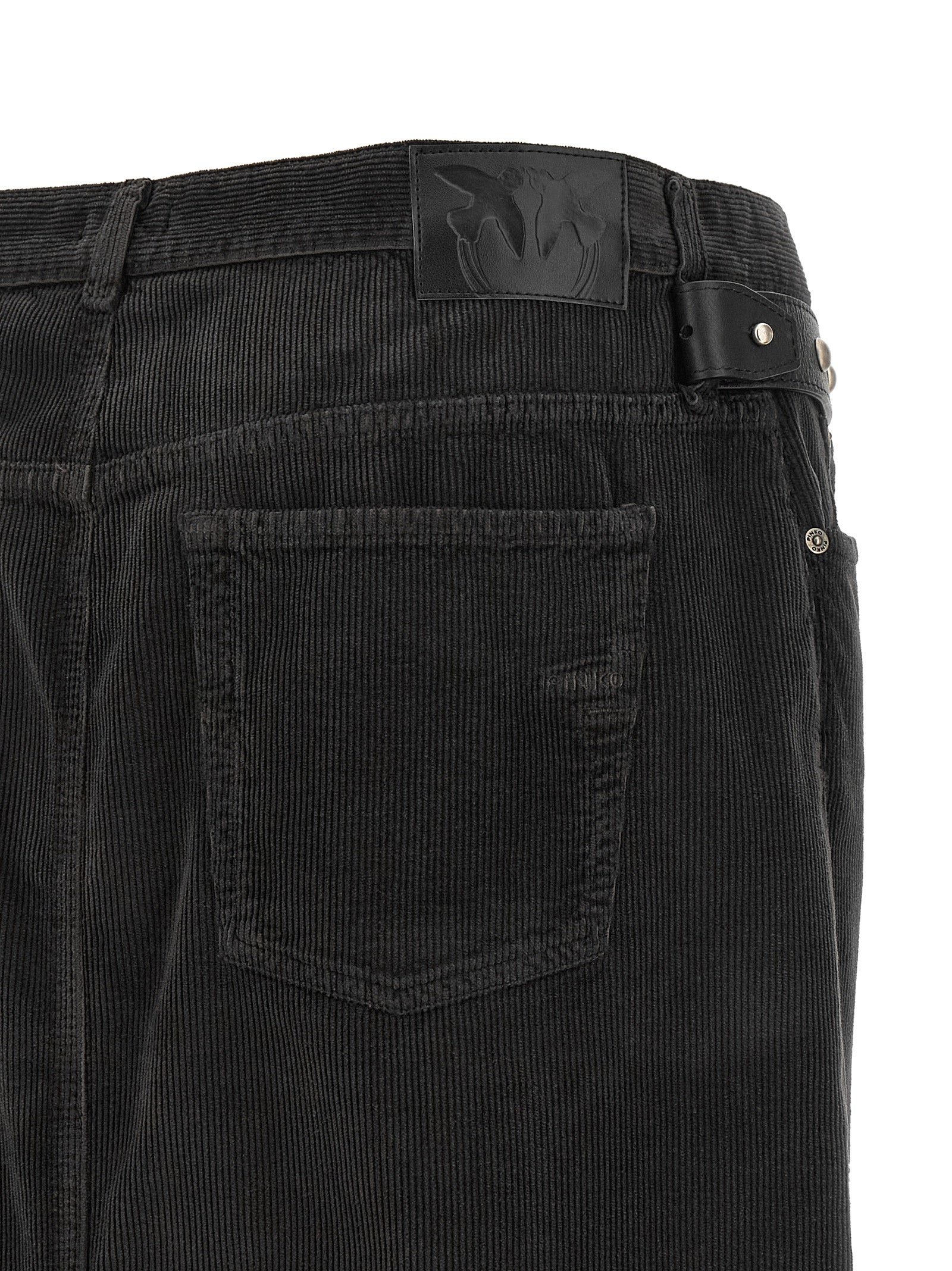 PINKO Black Cotton Midi Women's Skirt