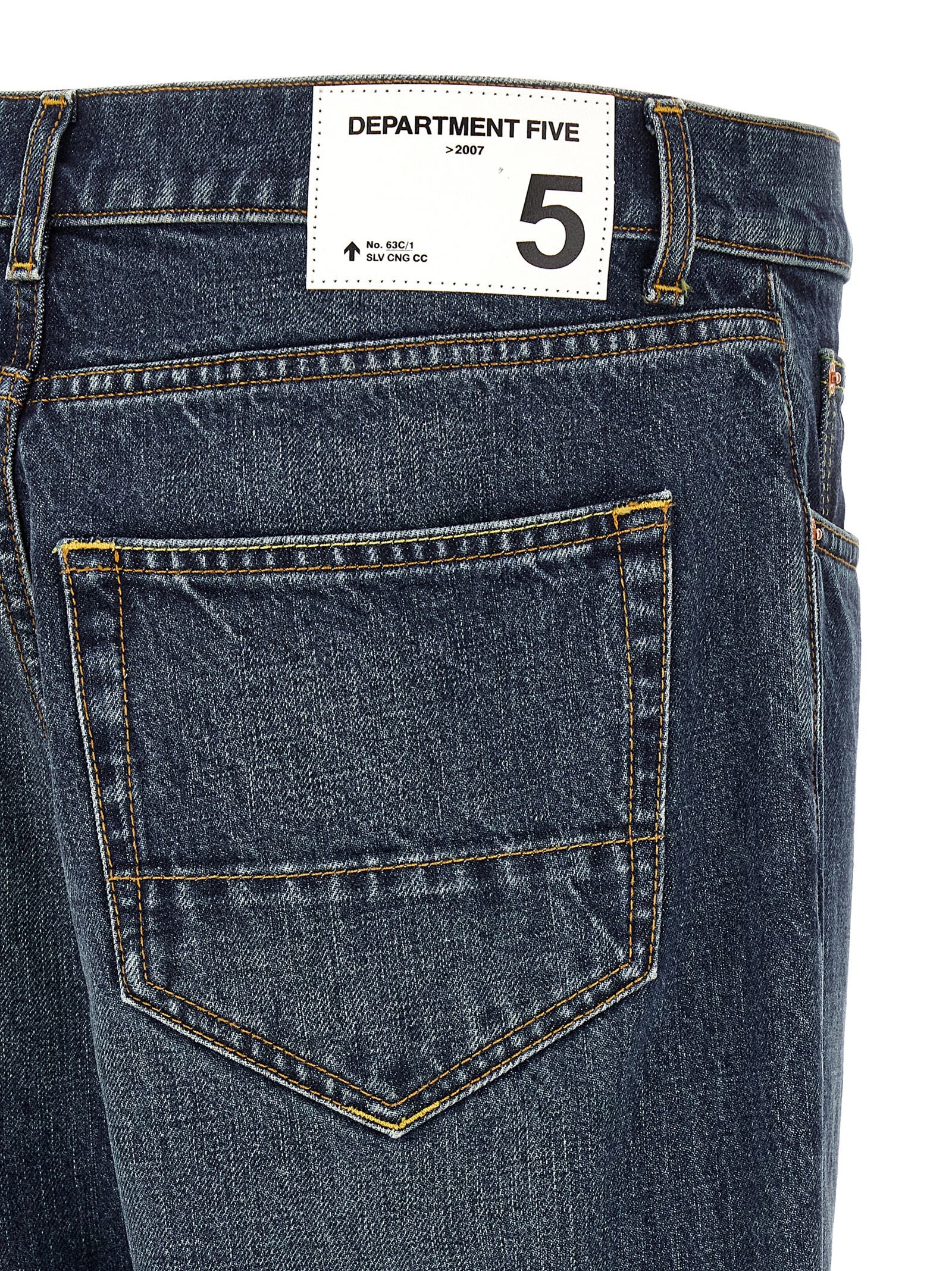 Department 5 Blue Cotton Tapered Men's Jeans