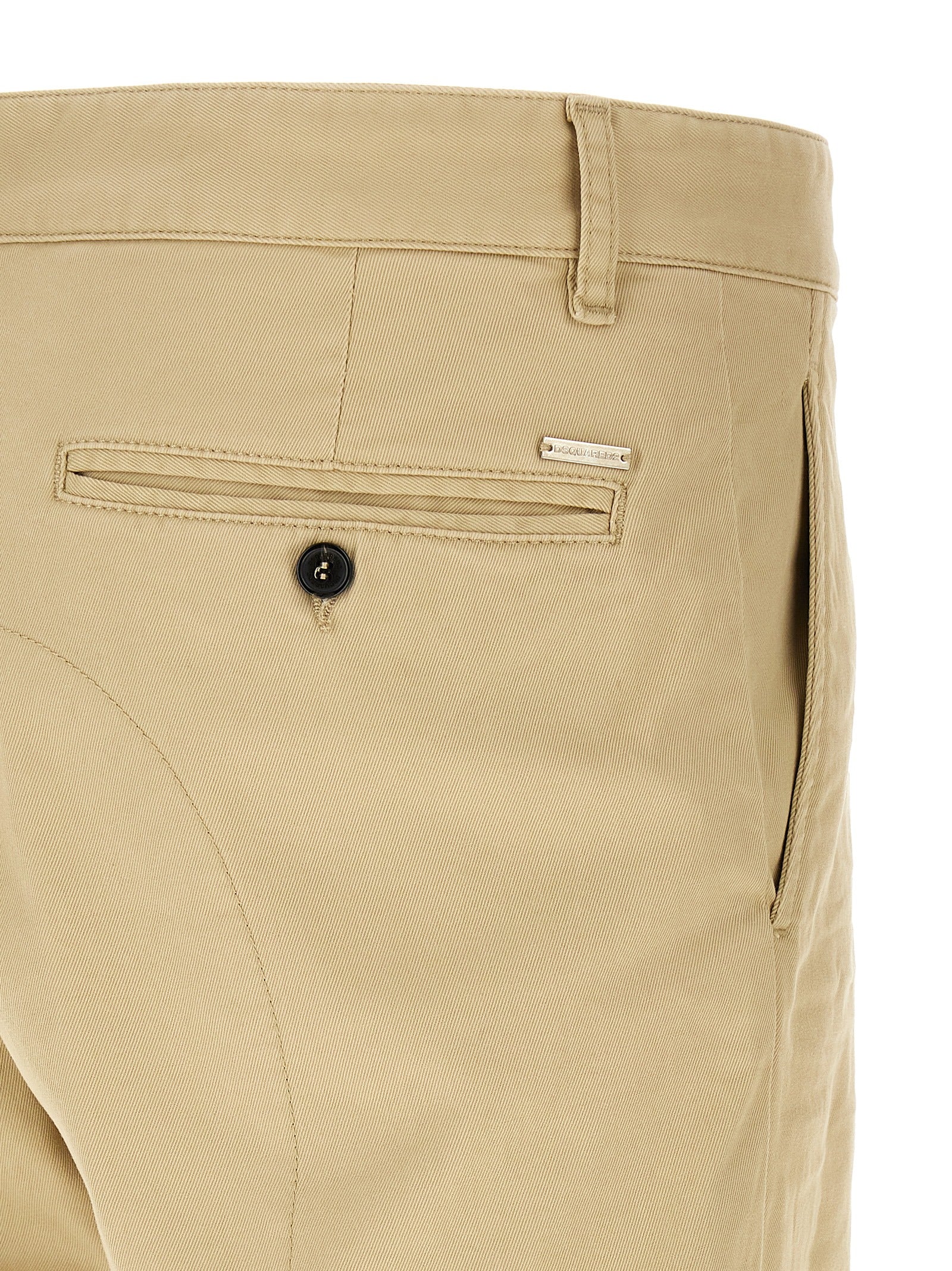 Dsquared² Beige Cotton Cargo Men's Pants