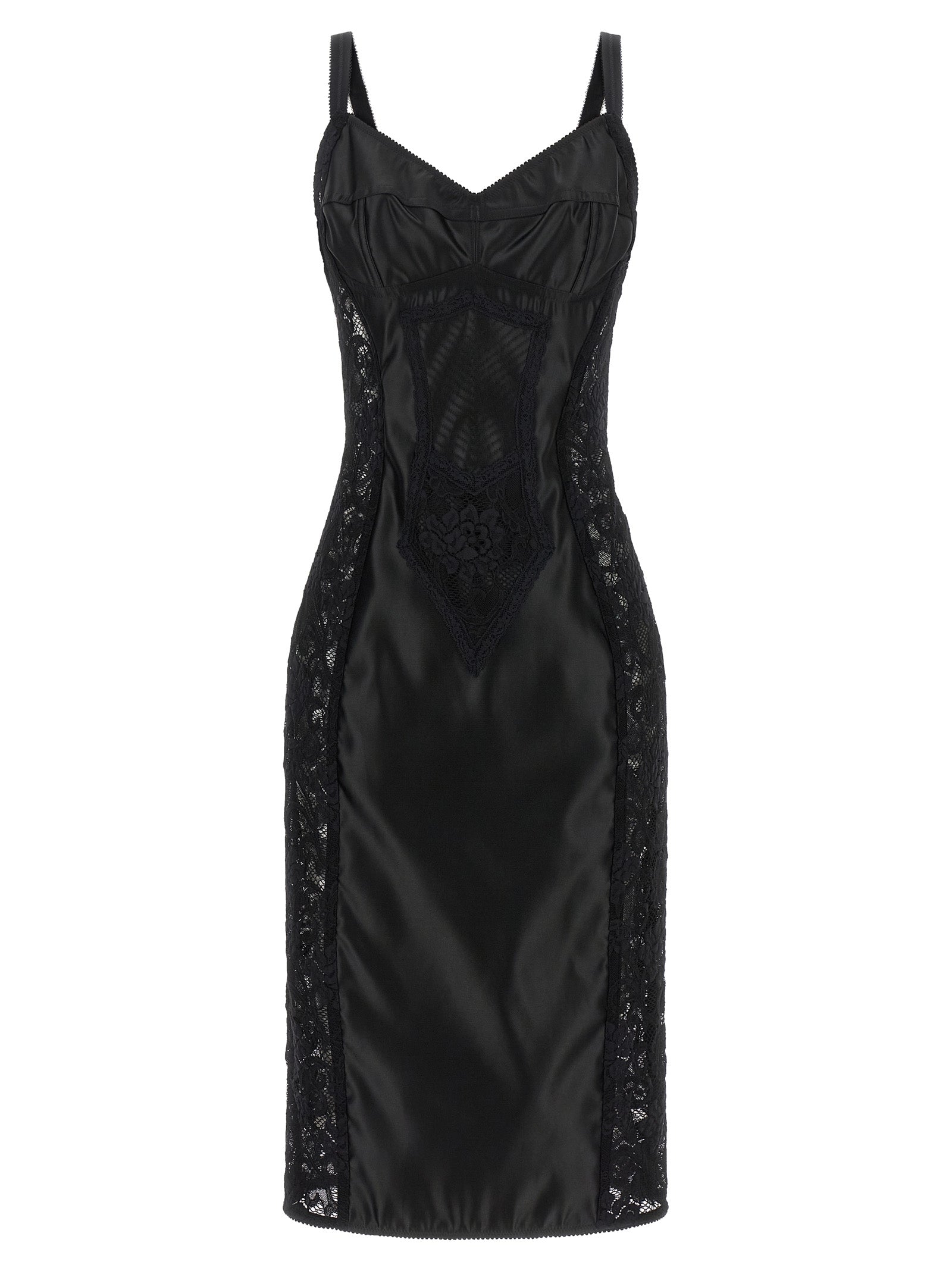 Dolce & Gabbana Black Polyamide Midi Women's Dress