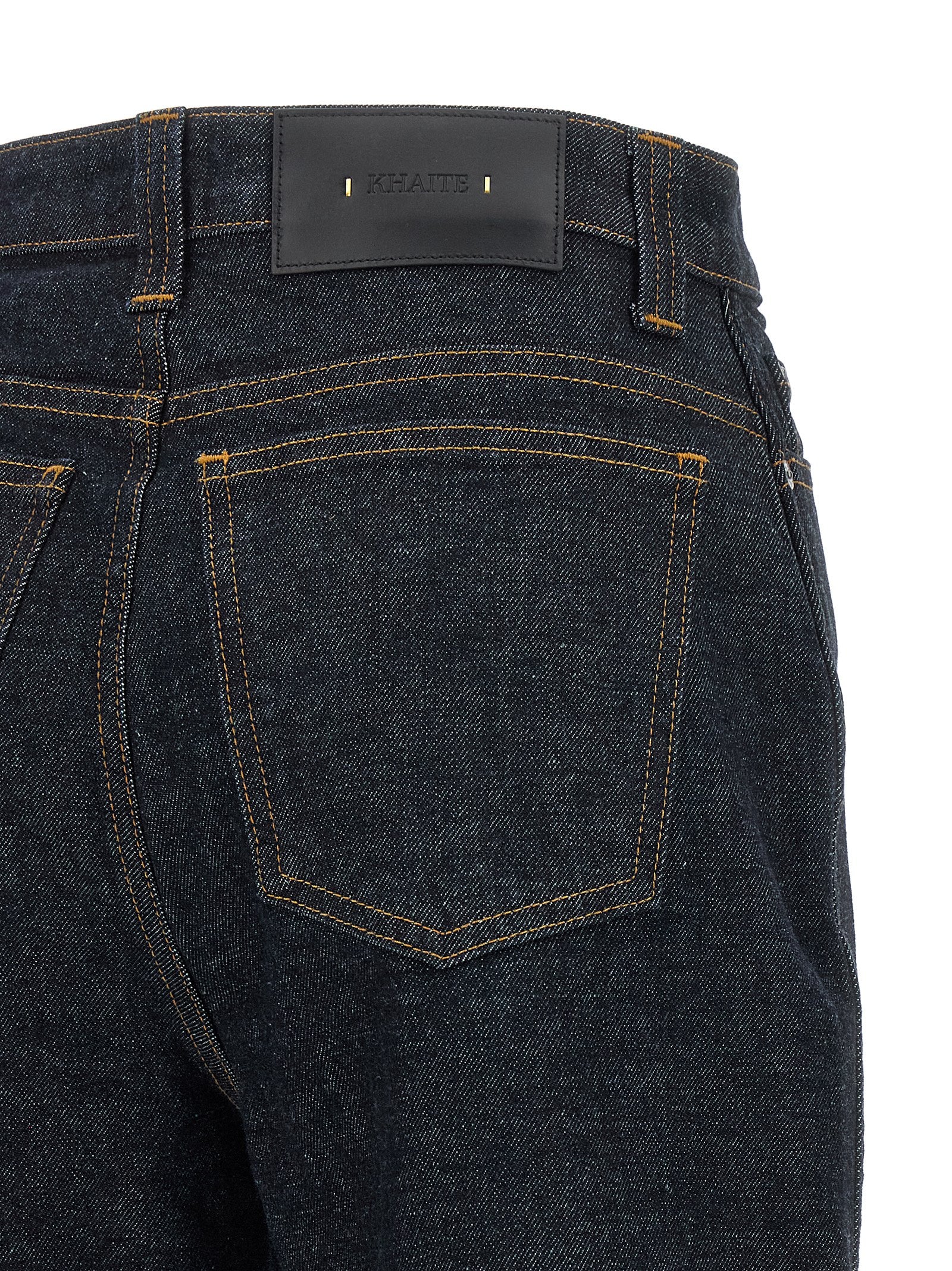 Khaite Blue Cotton Flared Women's Jeans