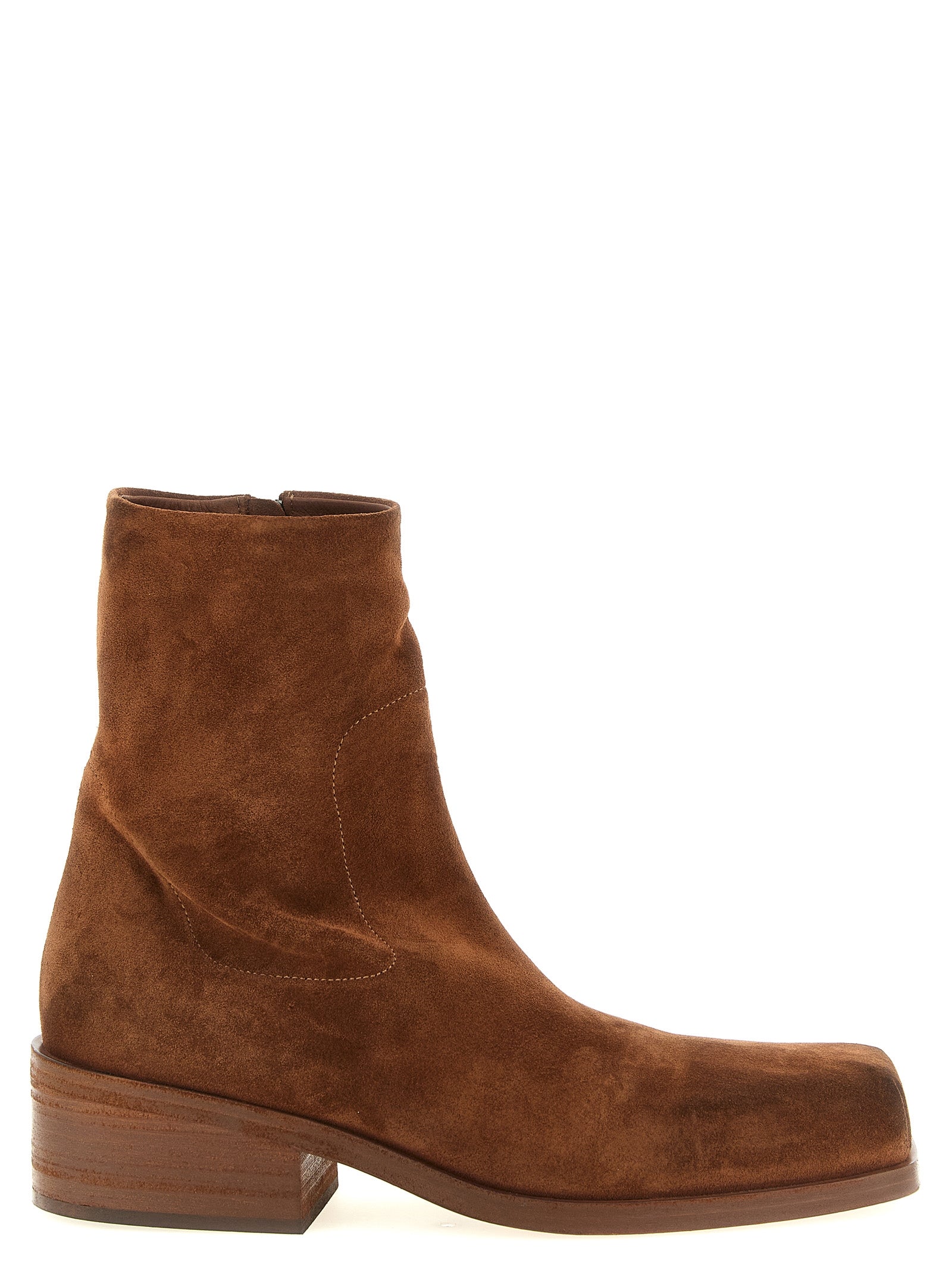 Marsell Brown Calfskin Ankle Men's Boots