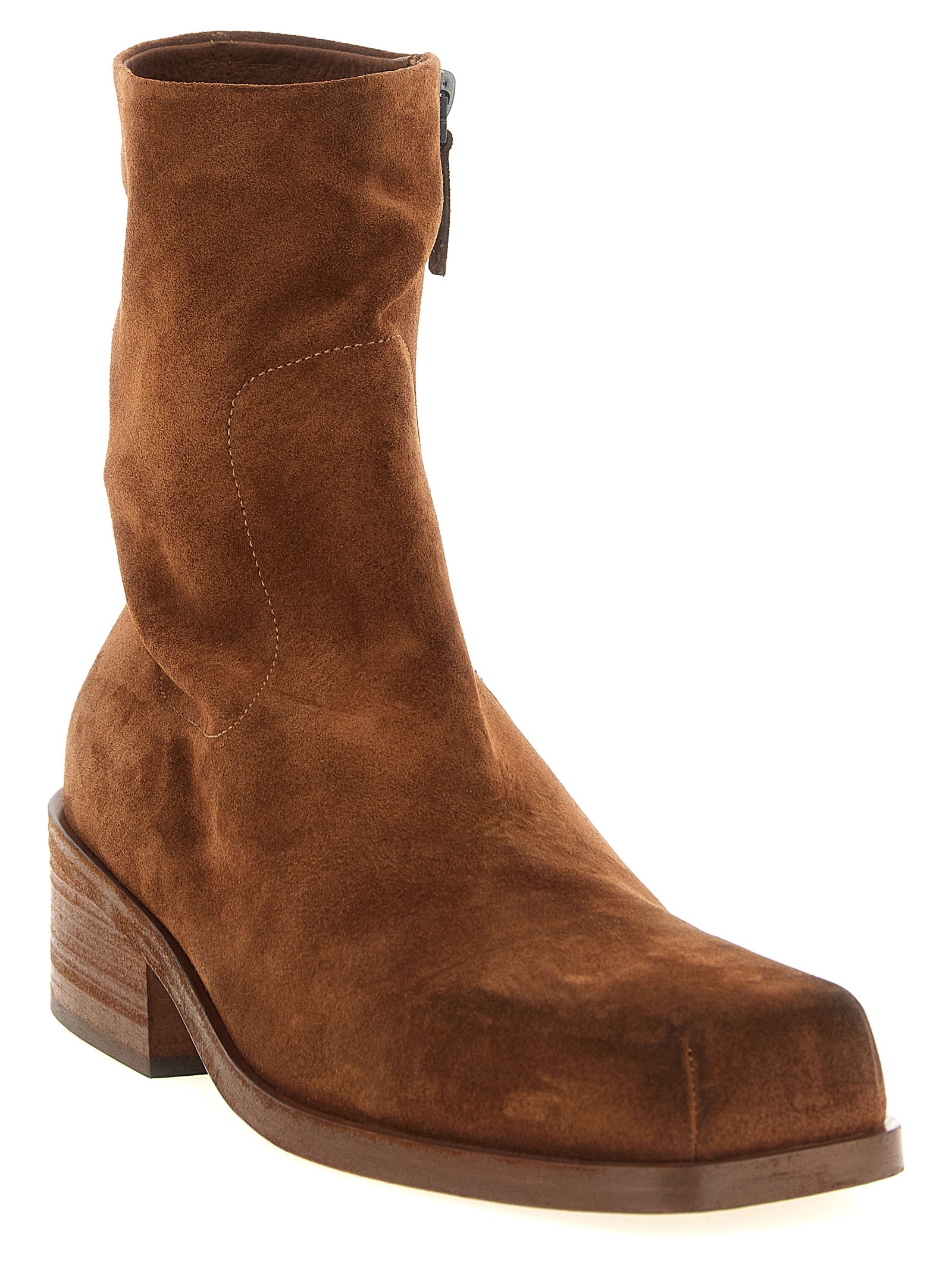 Marsell Brown Calfskin Ankle Men's Boots