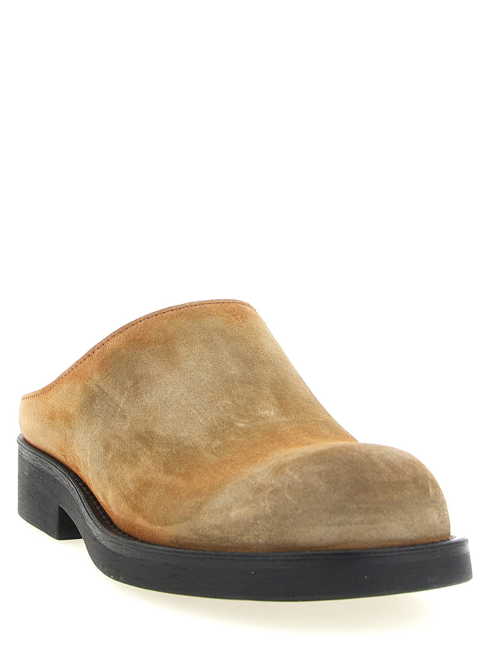 MM6 Maison Margiela Beige Cowhide Men's Mules