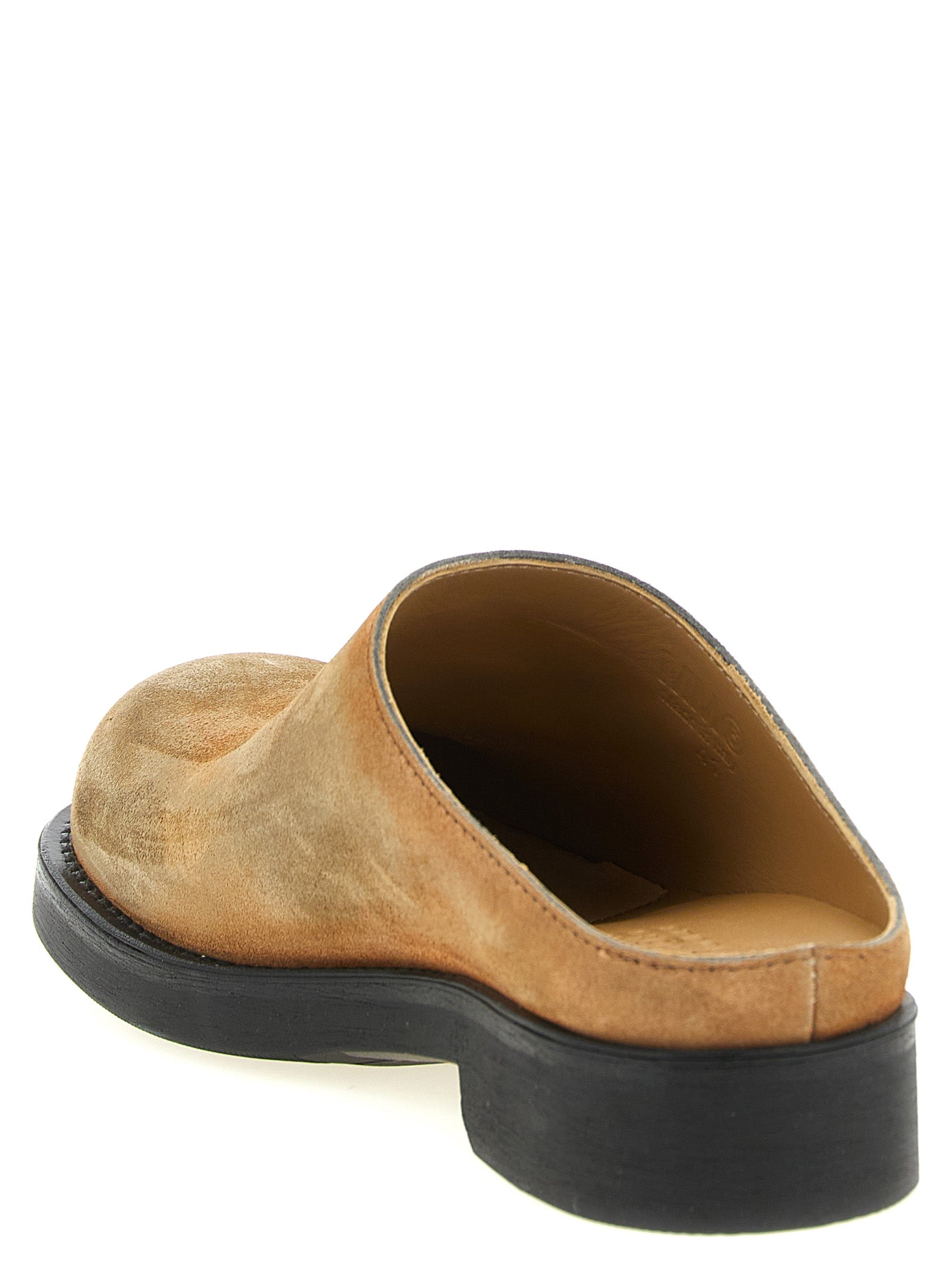 MM6 Maison Margiela Beige Cowhide Men's Mules