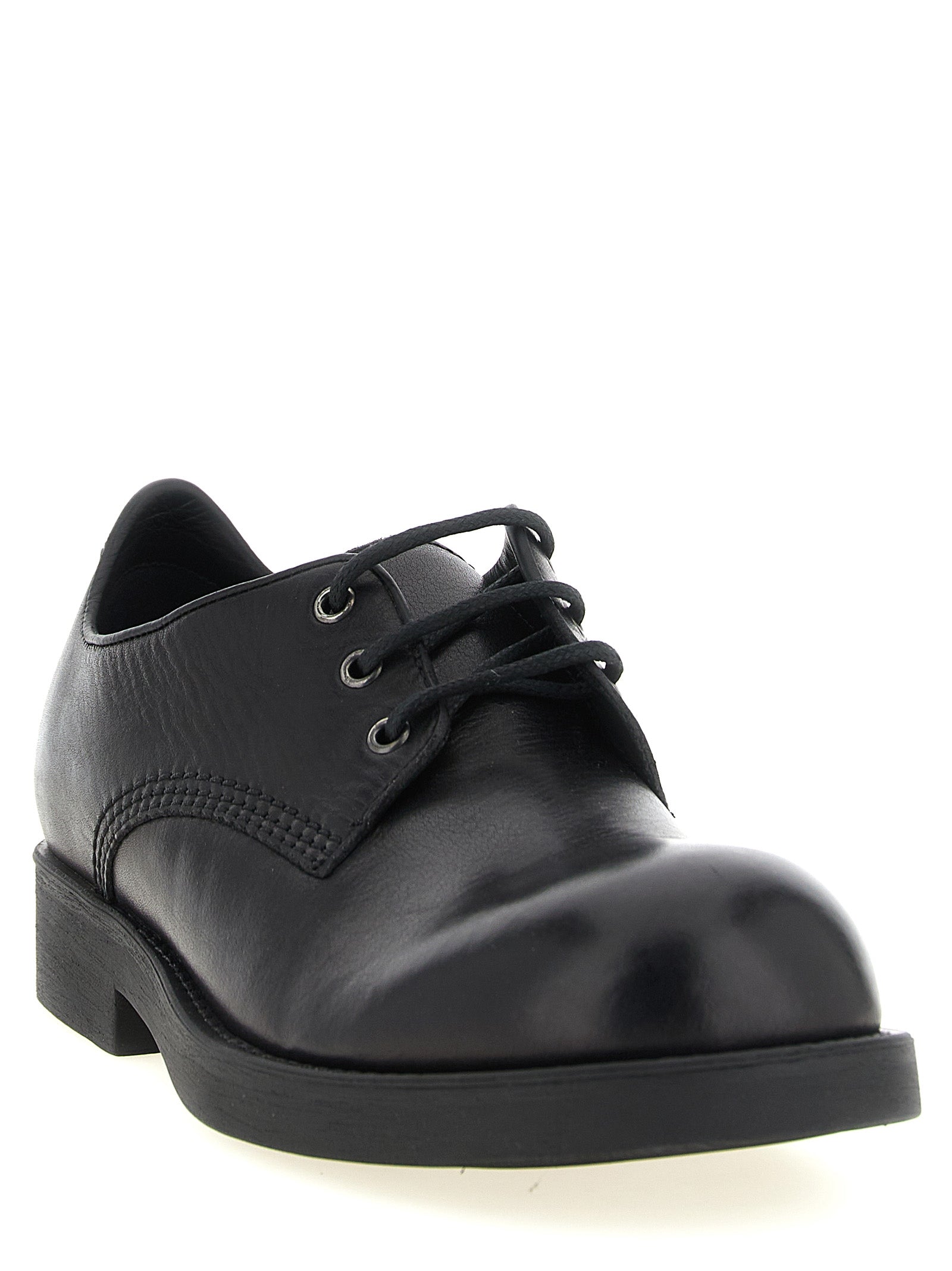 MM6 Maison Margiela Black Cowhide Oxfords And Men's Derbies