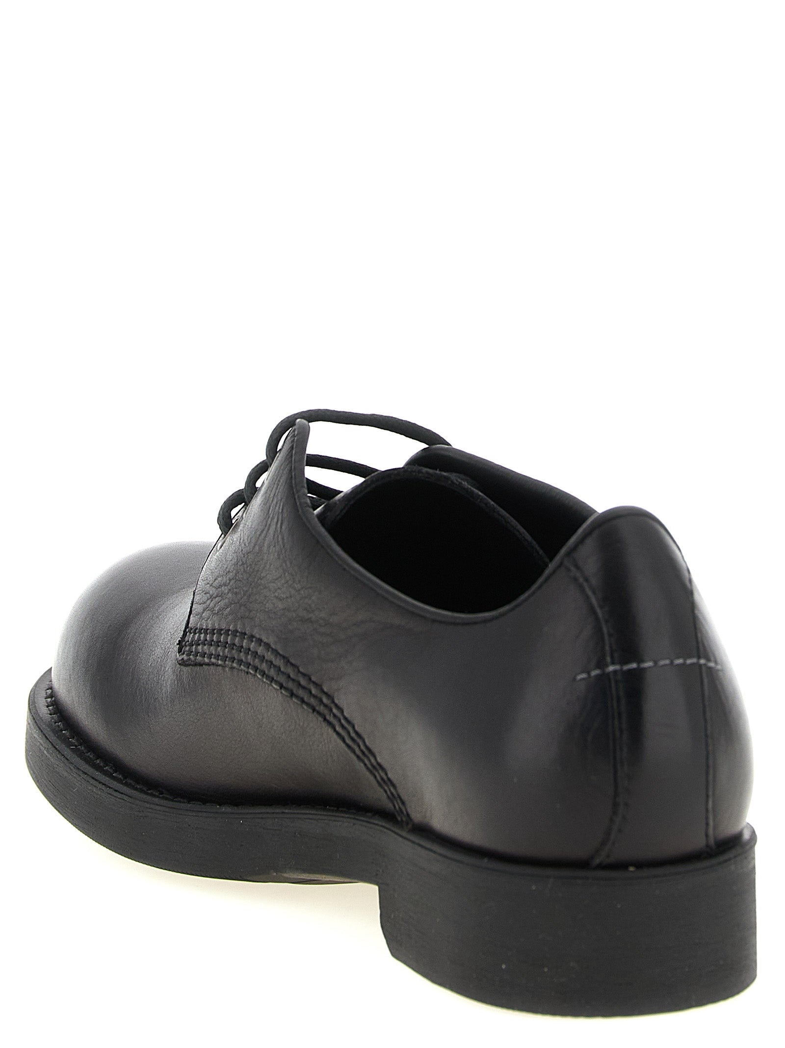 MM6 Maison Margiela Black Cowhide Oxfords And Men's Derbies