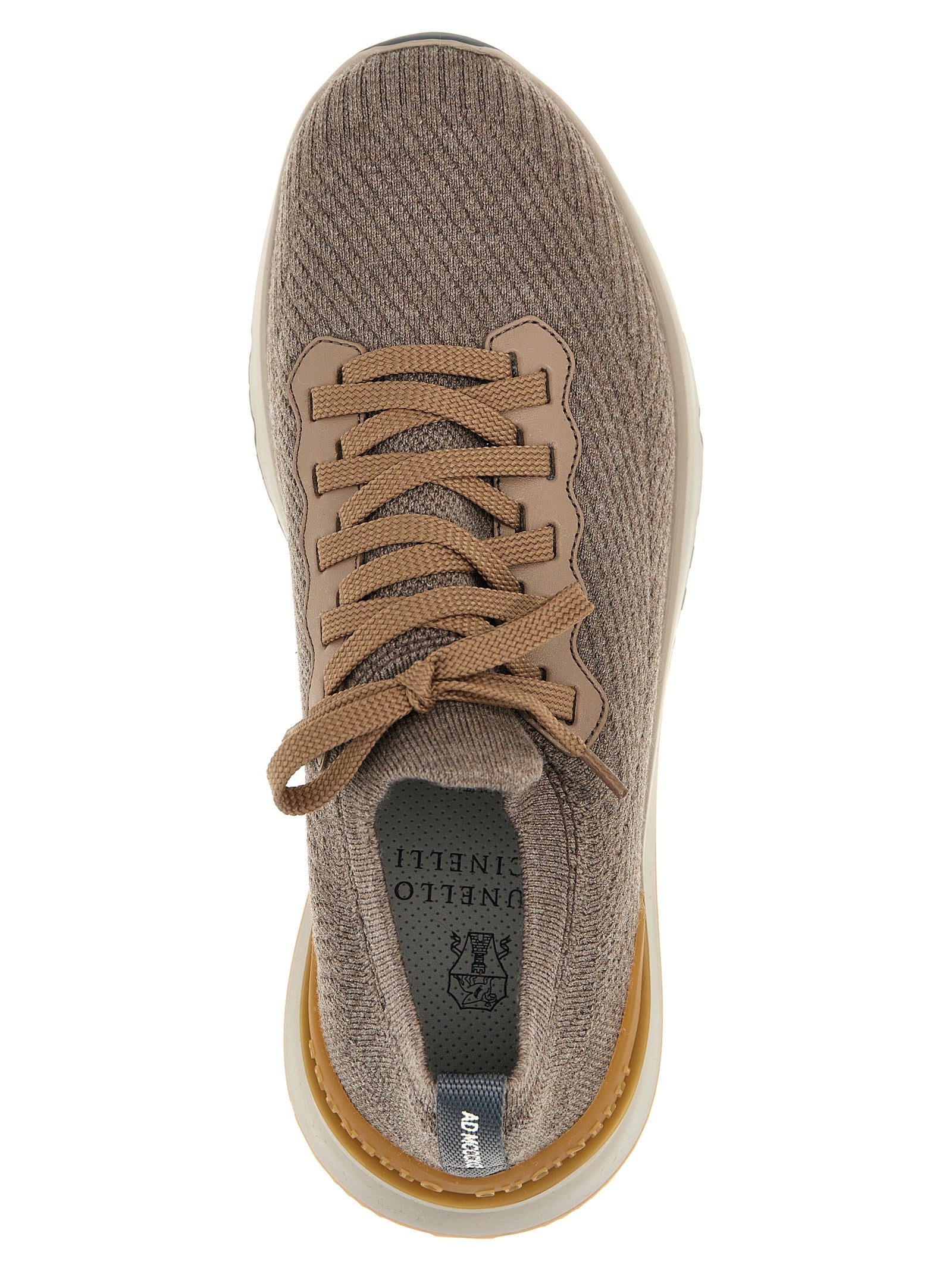 Brunello Cucinelli Gray Wool Low Top Men's Sneakers