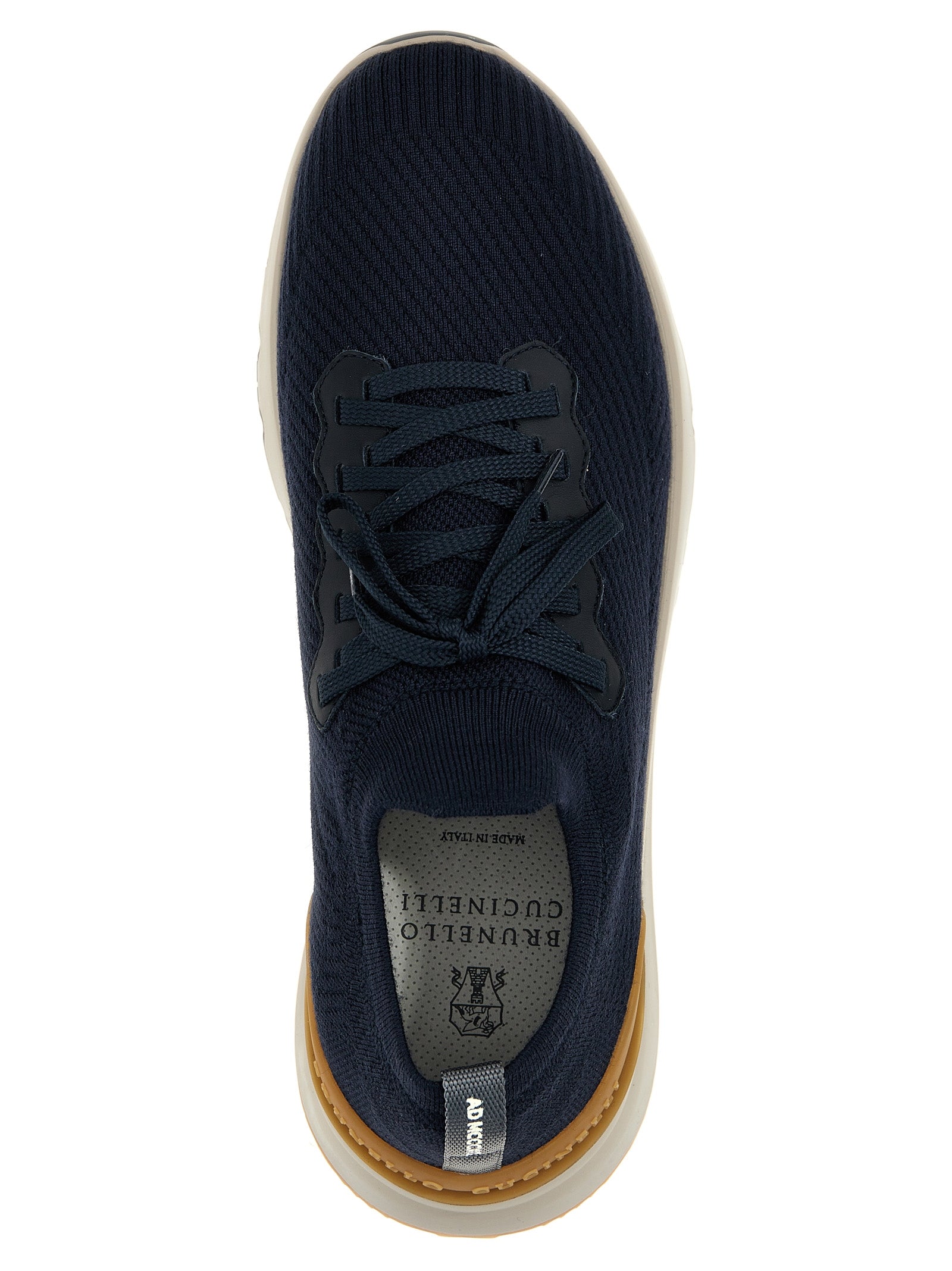 Brunello Cucinelli Blue Wool Athletic Men's Sneakers