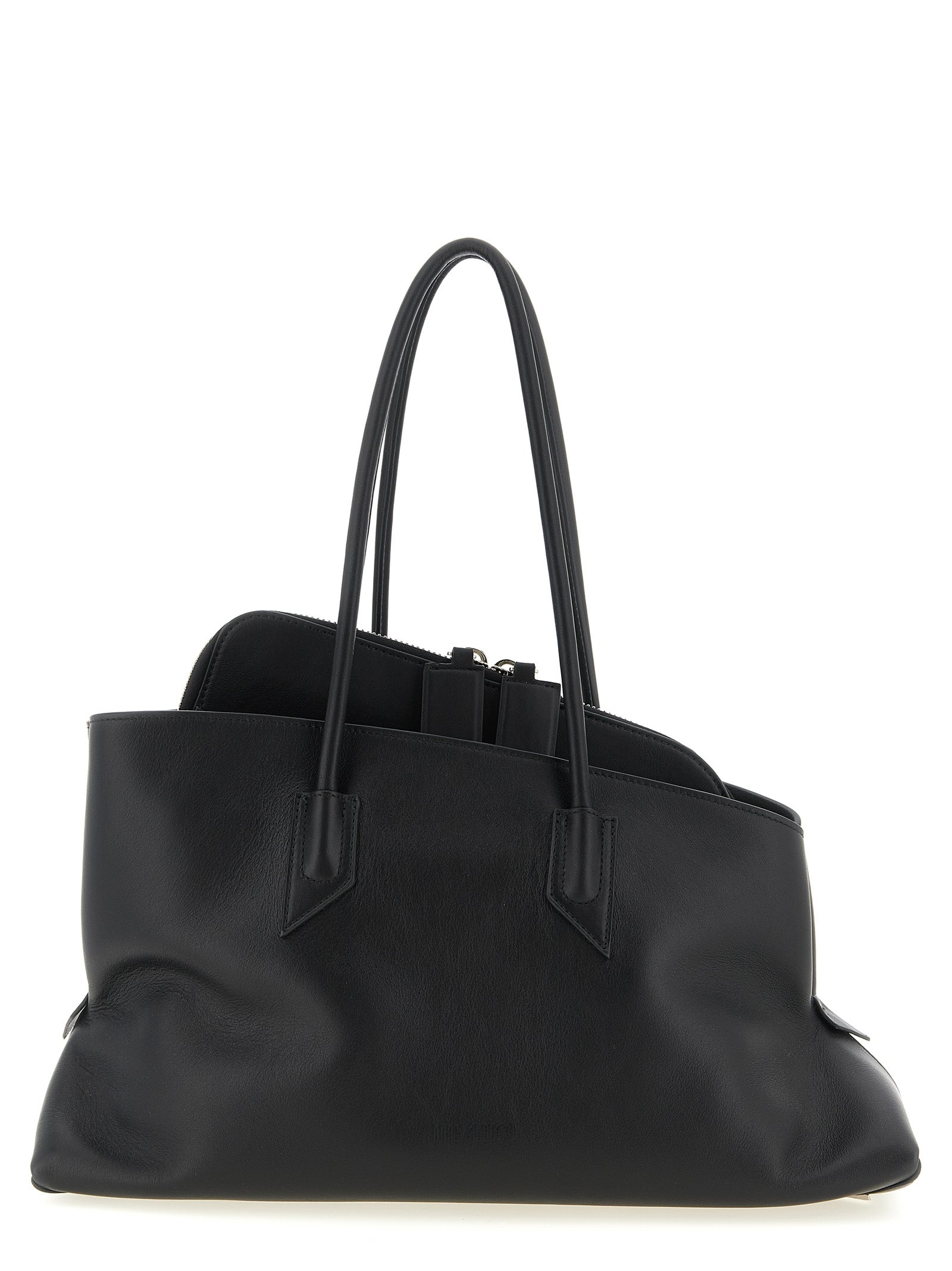 The Attico Black Calfskin Shoulder Women's Bag