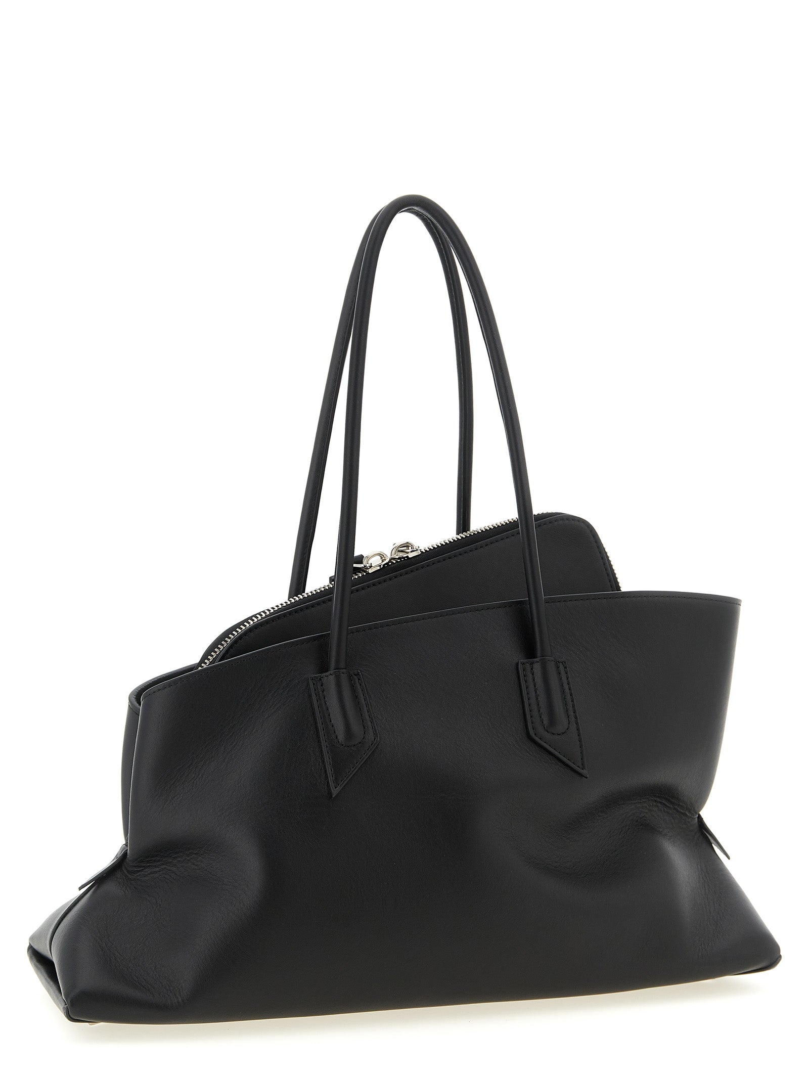 The Attico Black Calfskin Shoulder Women's Bag