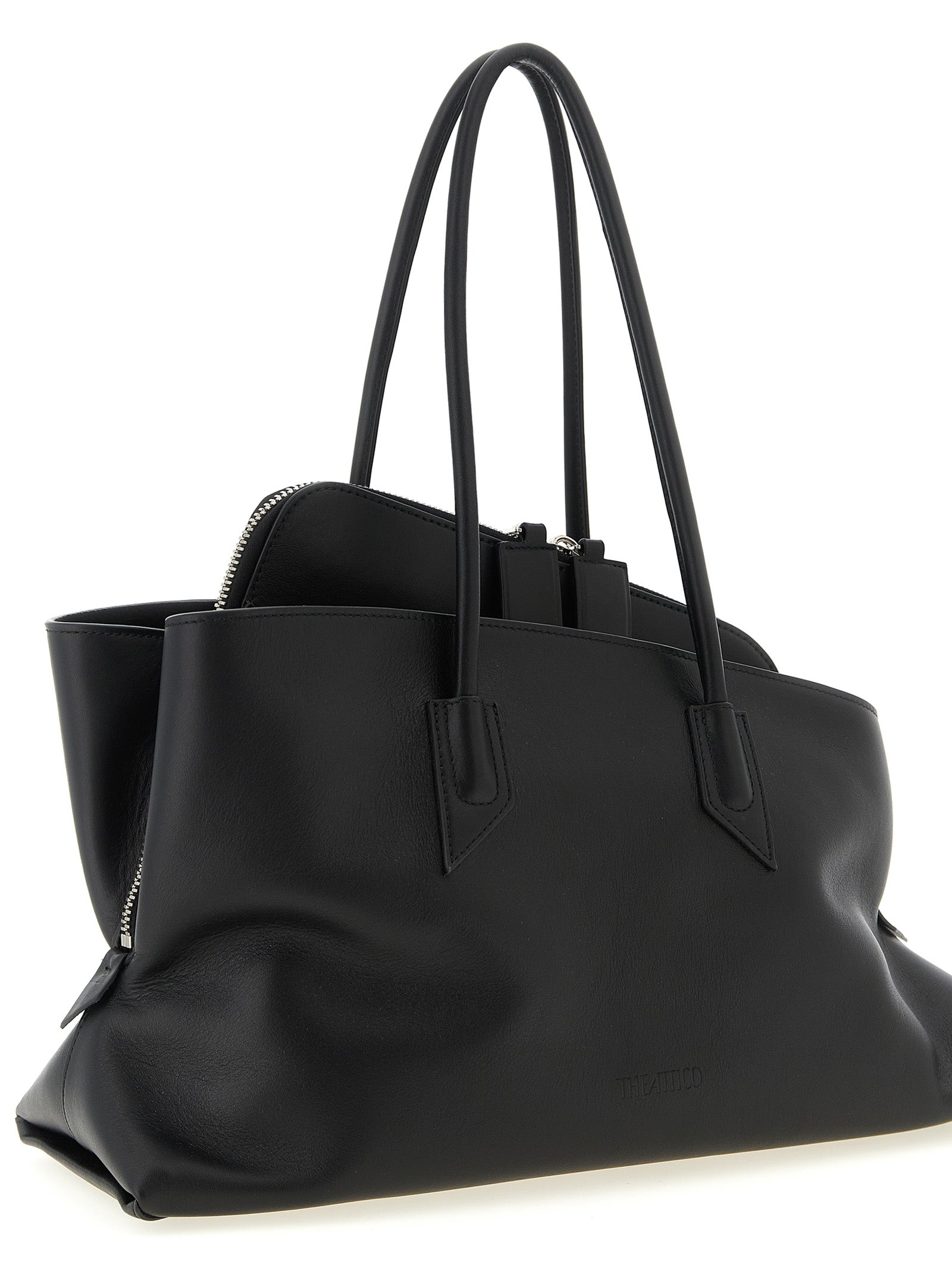 The Attico Black Calfskin Shoulder Women's Bag