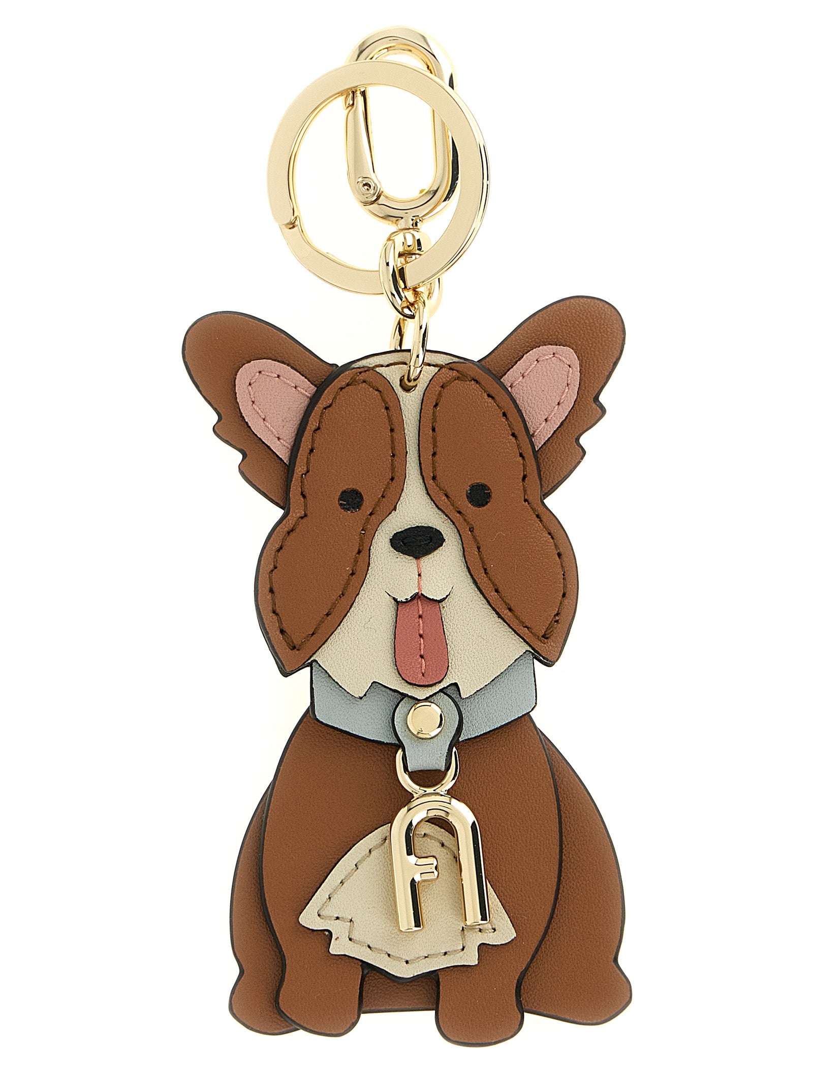 Furla Brown Leather Women's Keychain