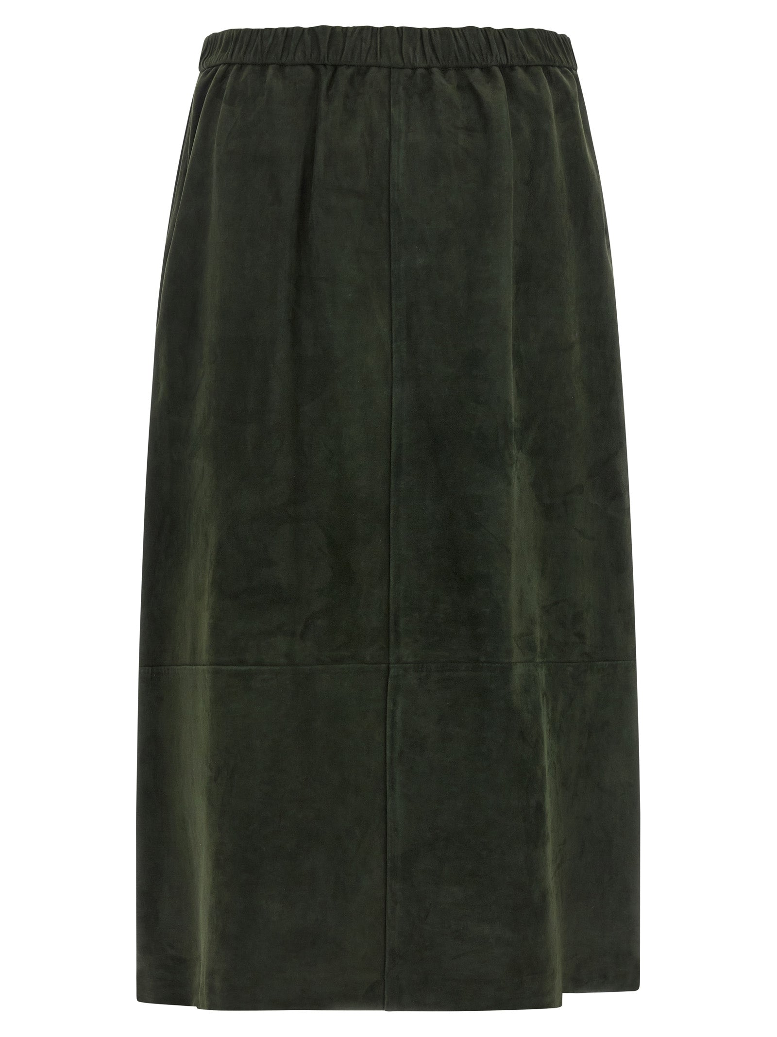 'S Max Mara Bicolor Lamb Leather Midi Women's Skirt