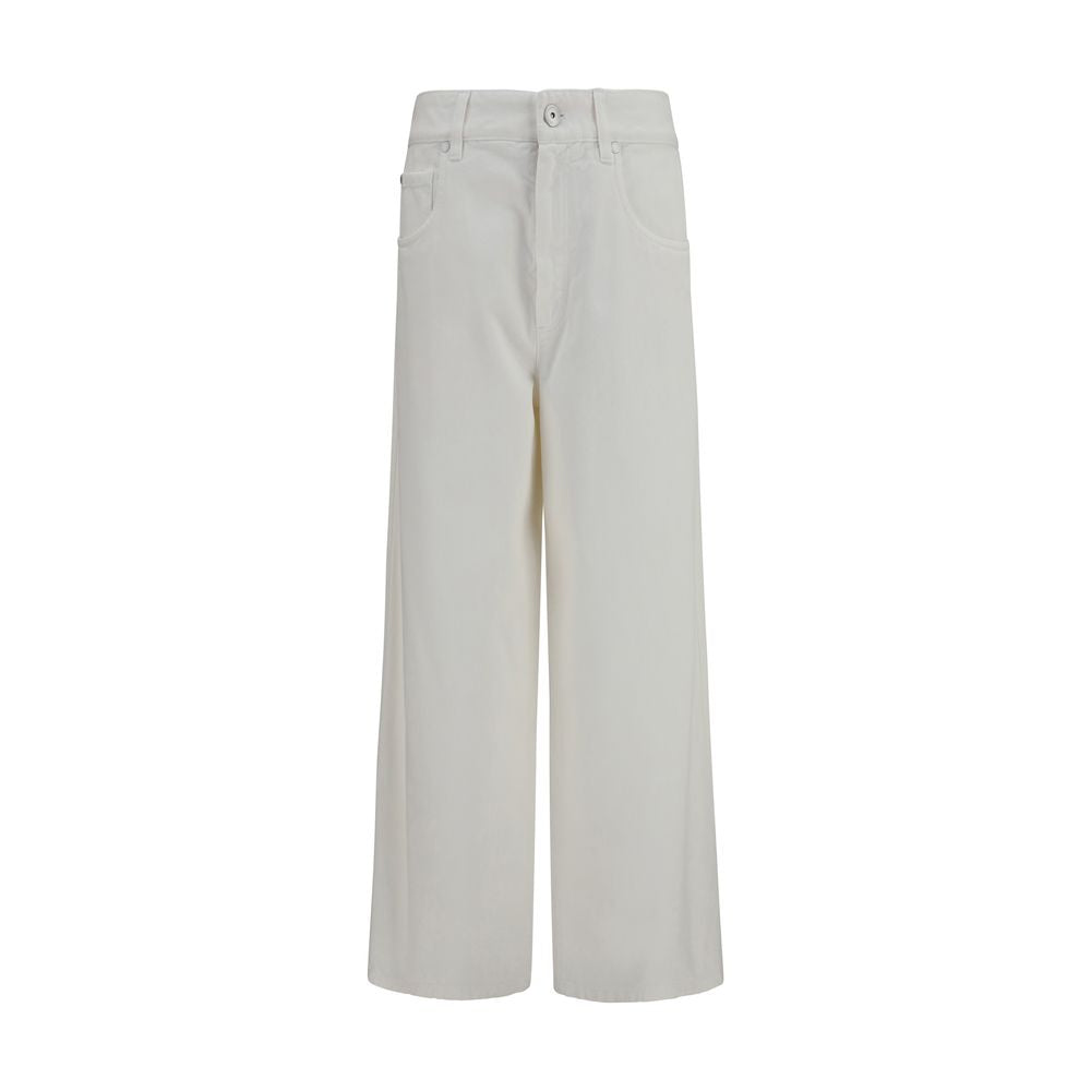 Brunello Cucinelli Beige Cotton Jeans Women's Denim