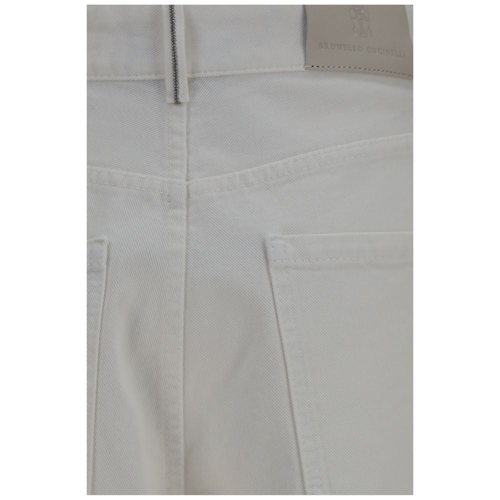 Brunello Cucinelli Beige Cotton Jeans Women's Denim
