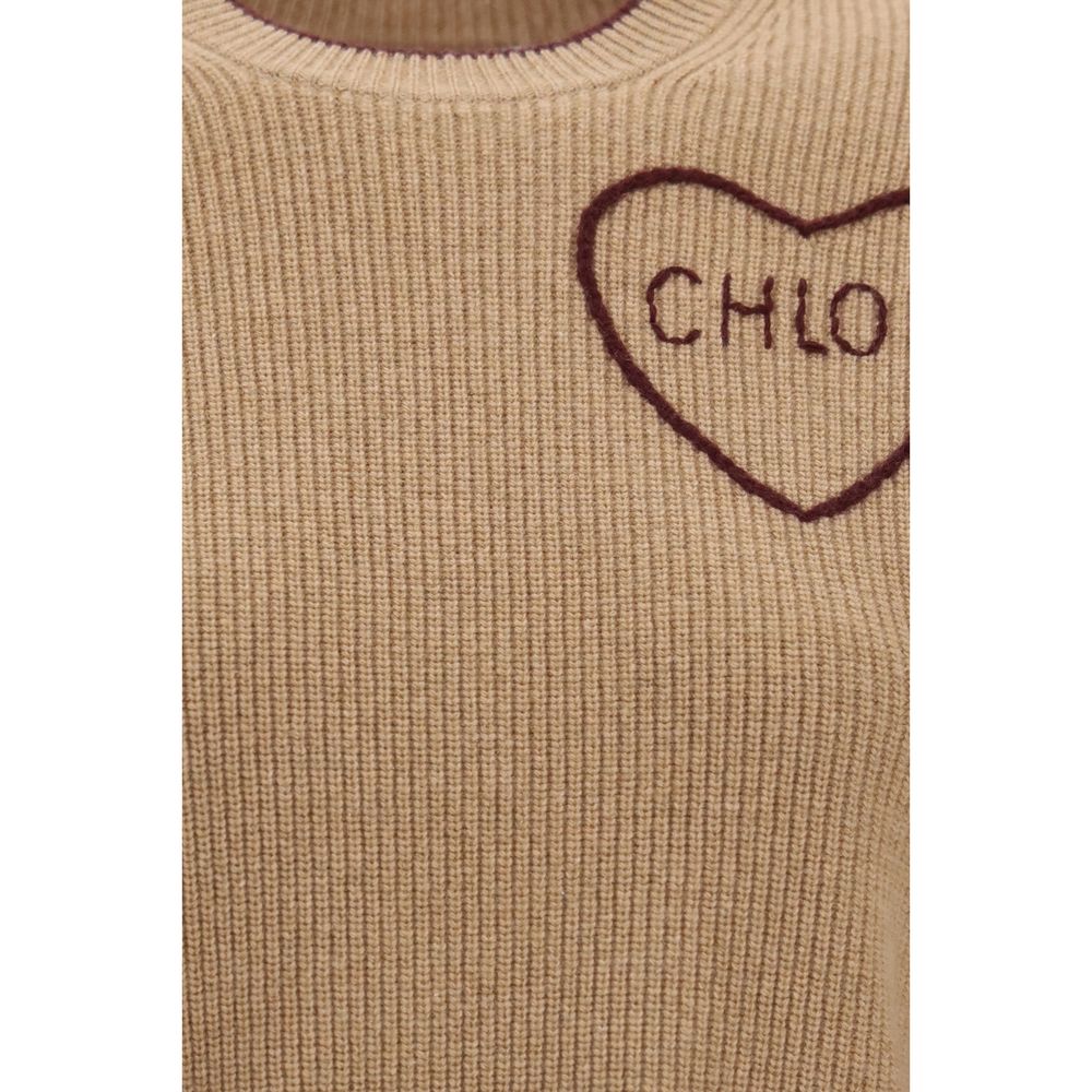 Chloé Beige Wool Oves Aries Women's Sweatshirt