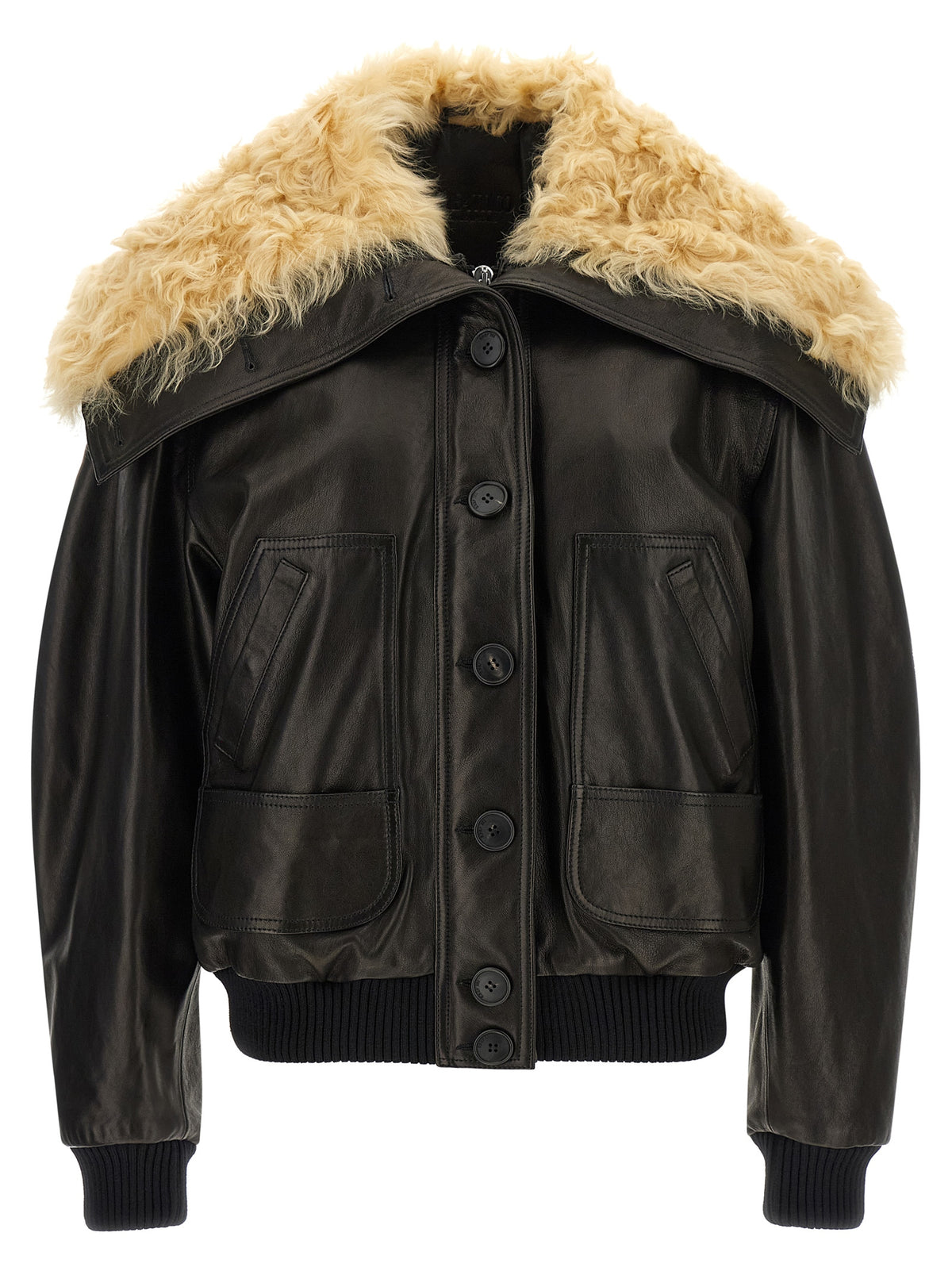 The Attico Black Lamb Leather Leather Women's Jacket