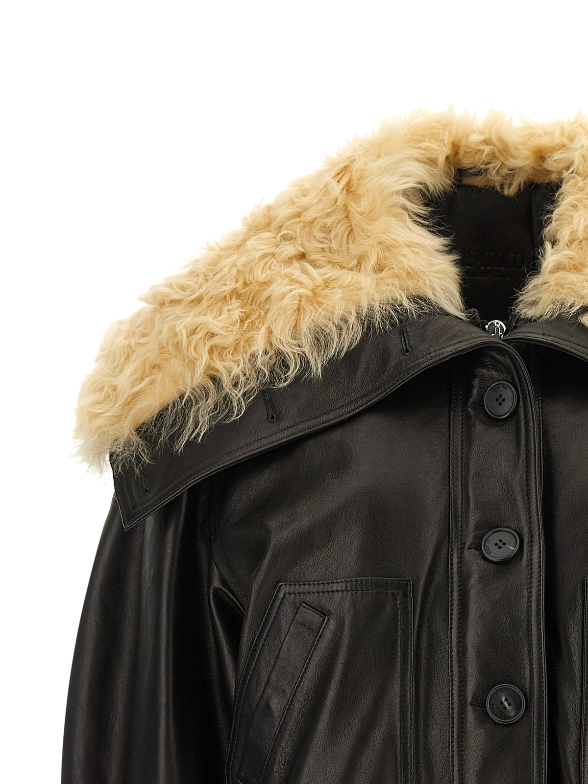 The Attico Black Lamb Leather Leather Women's Jacket