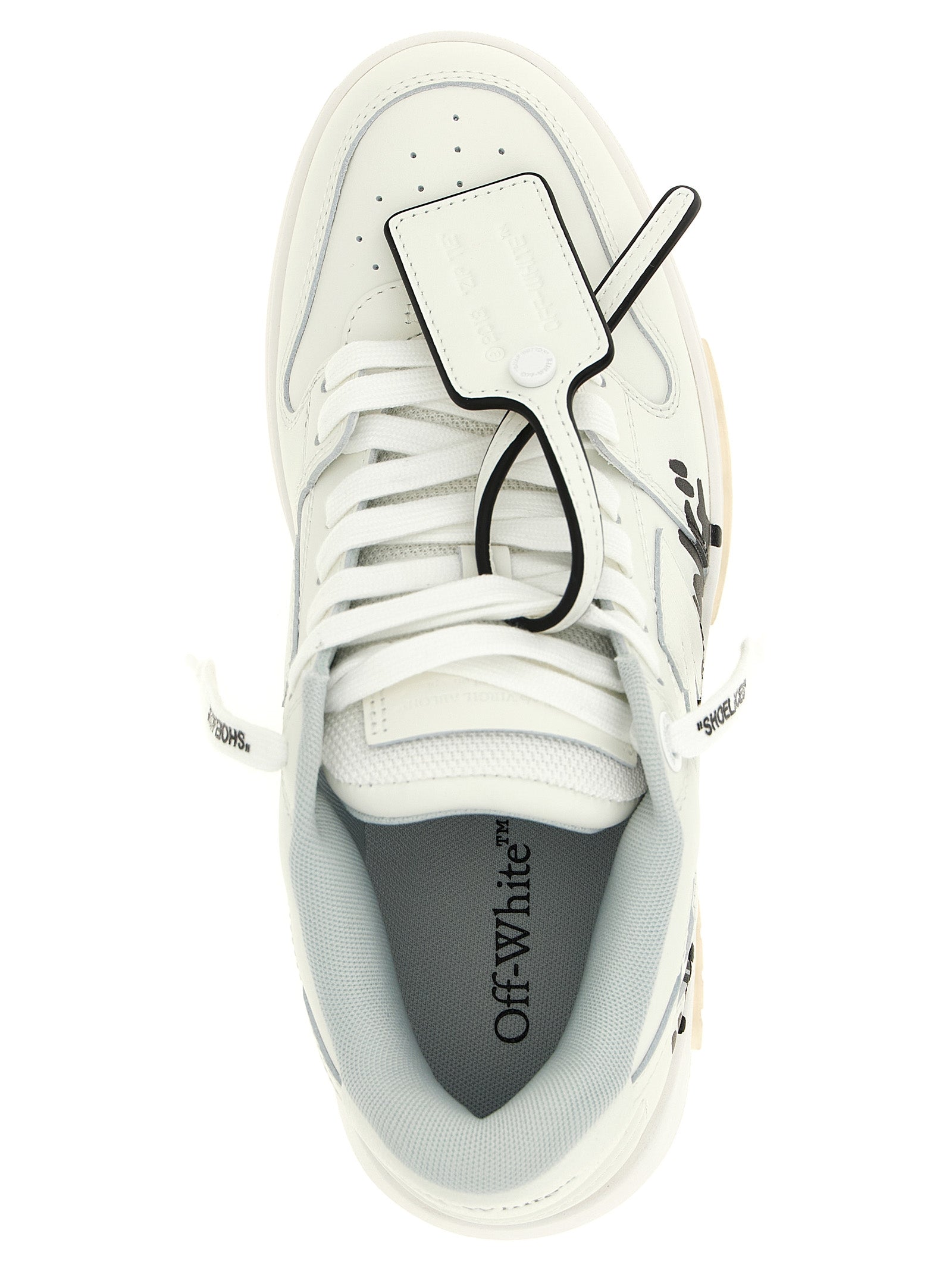 Off-White Bicolor Calfskin Athletic Women's Sneakers