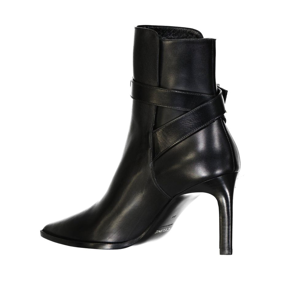 Celine Black Calfskin High Heel Women's Boots