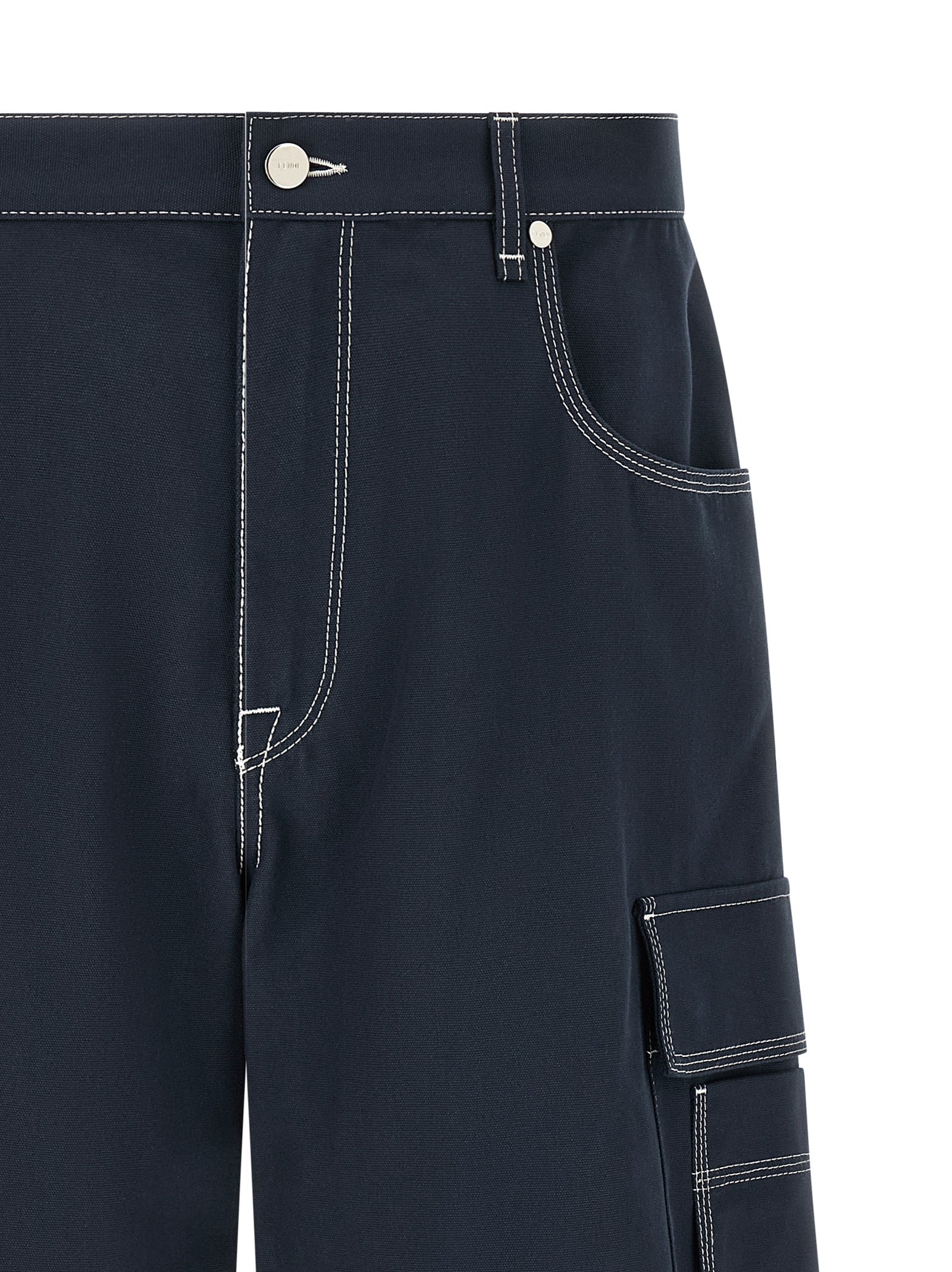 Fendi Blue Cotton Bermuda Men's Shorts
