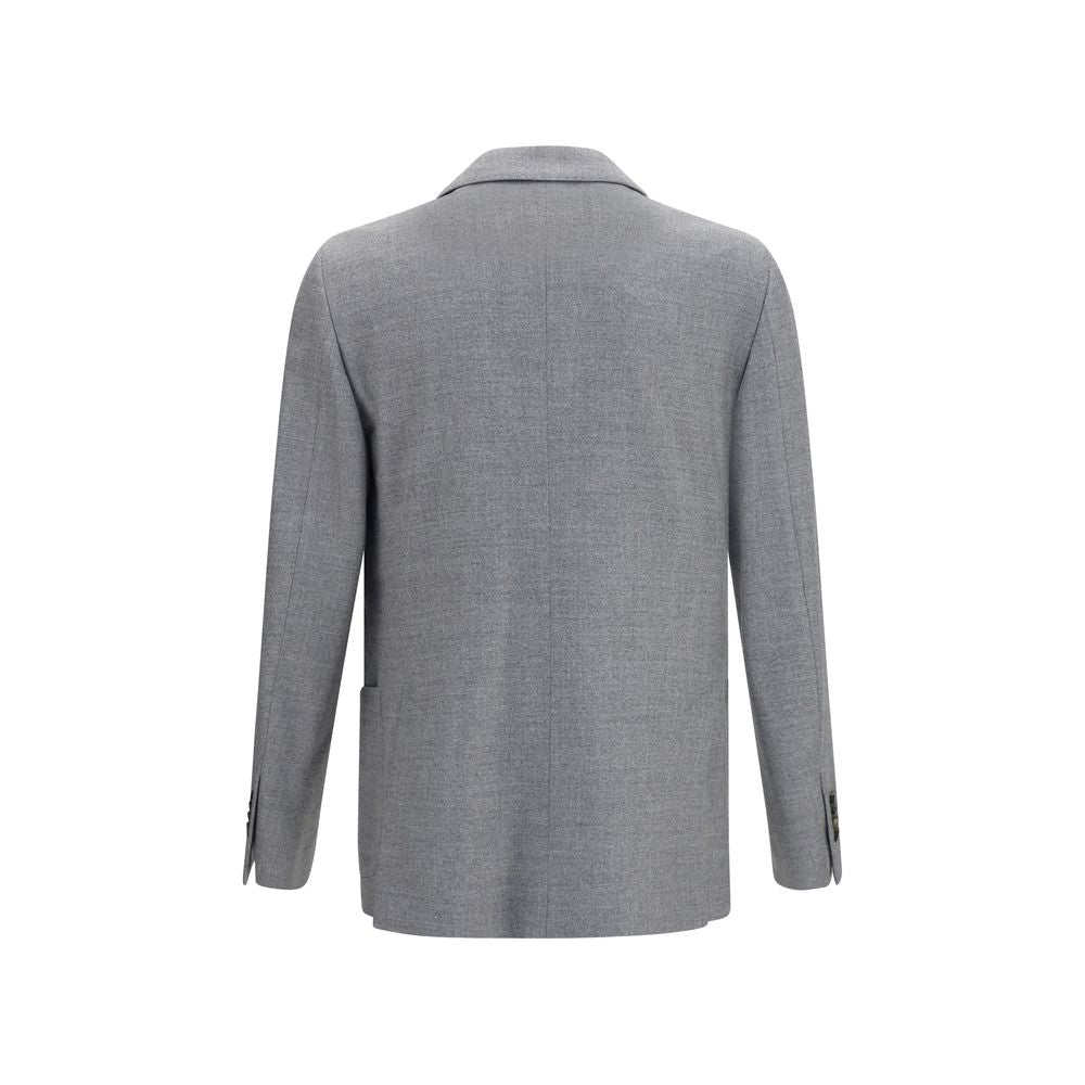 Lardini Gray Wool Oves Aries Full-Length Men's Jacket