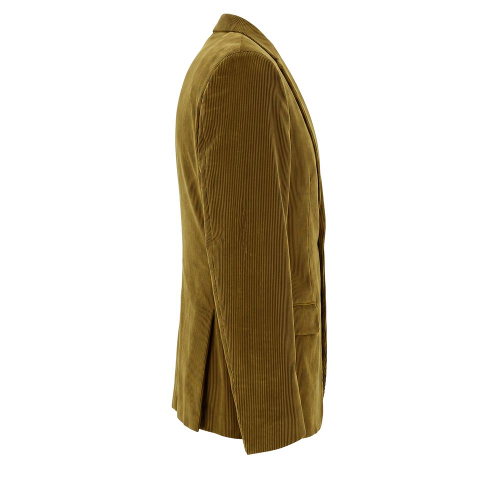 Peserico Green Cotton Men Men's Jacket
