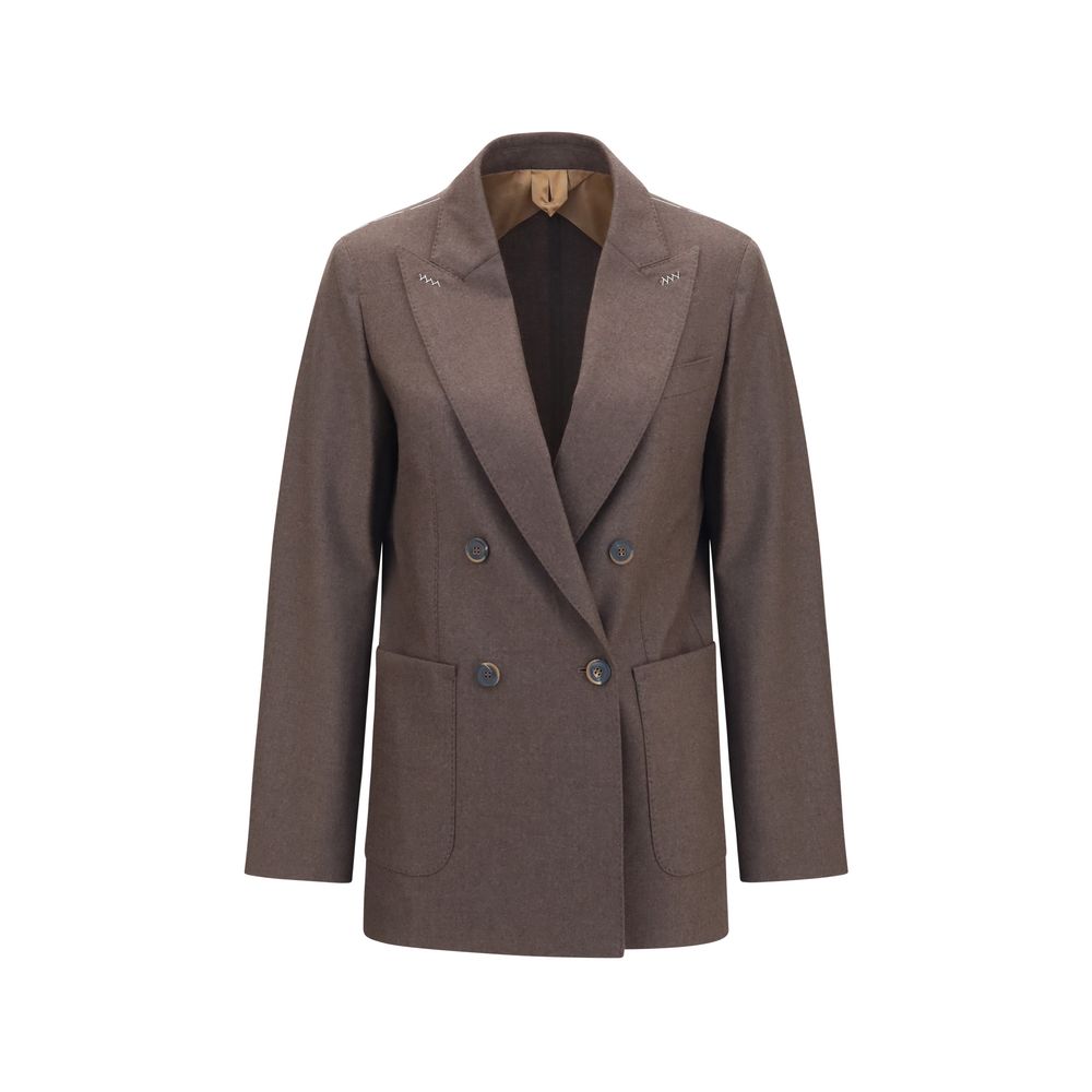 Max Mara Brown Cashmere Women's Blazer