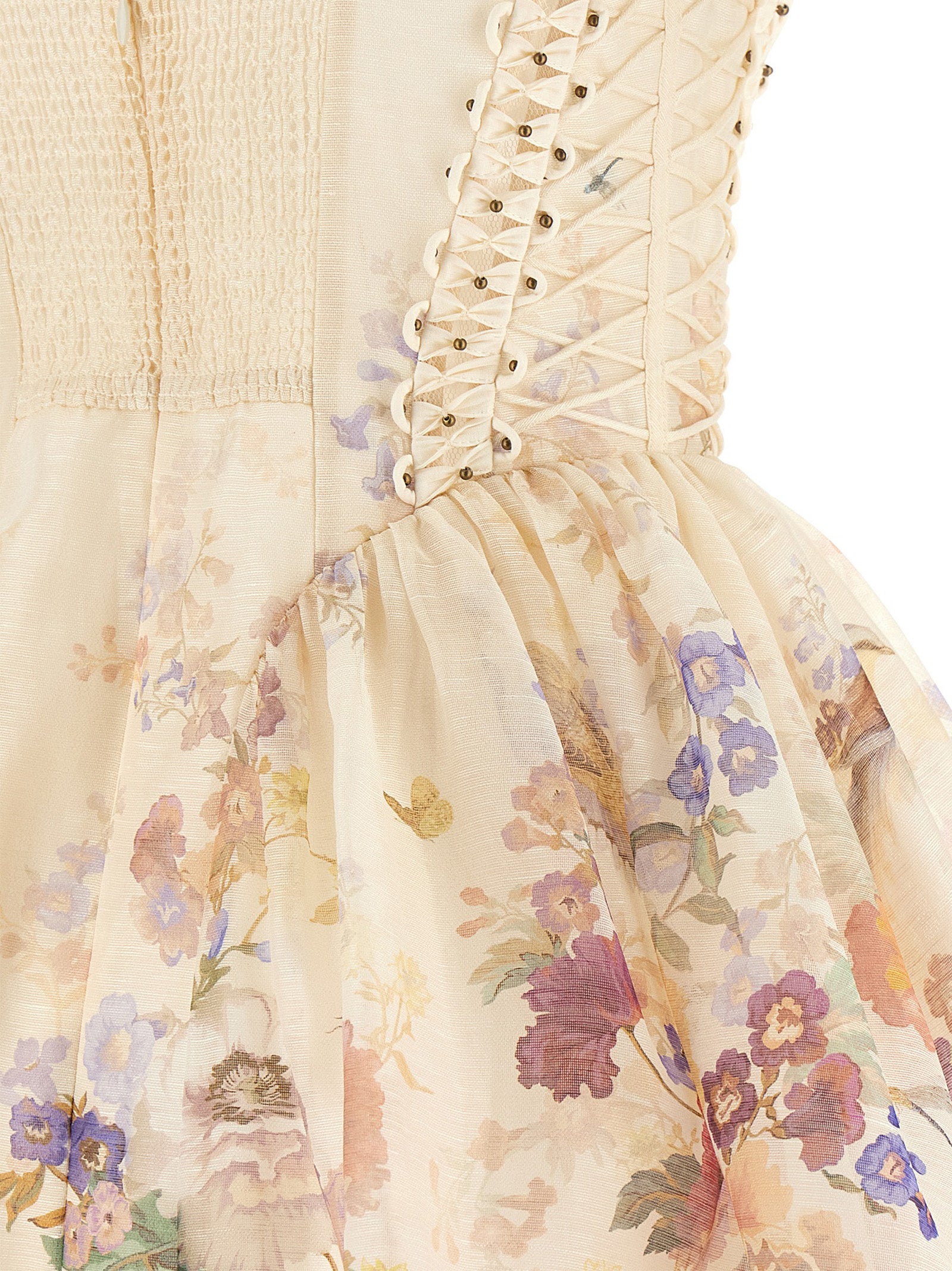 Zimmermann Beige Linen Short Women's Dress