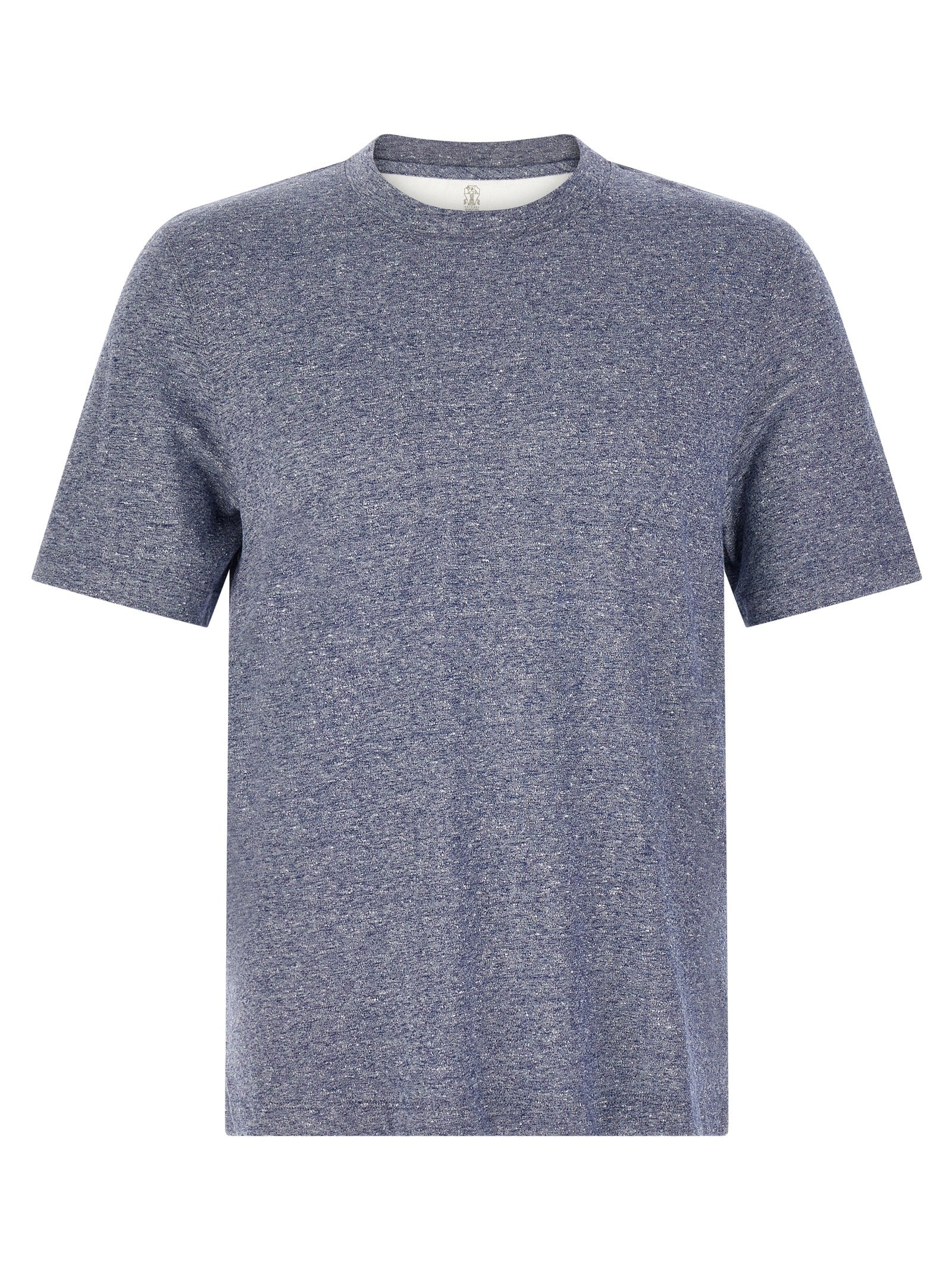 Brunello Cucinelli Blue Linen Men's T-Shirt