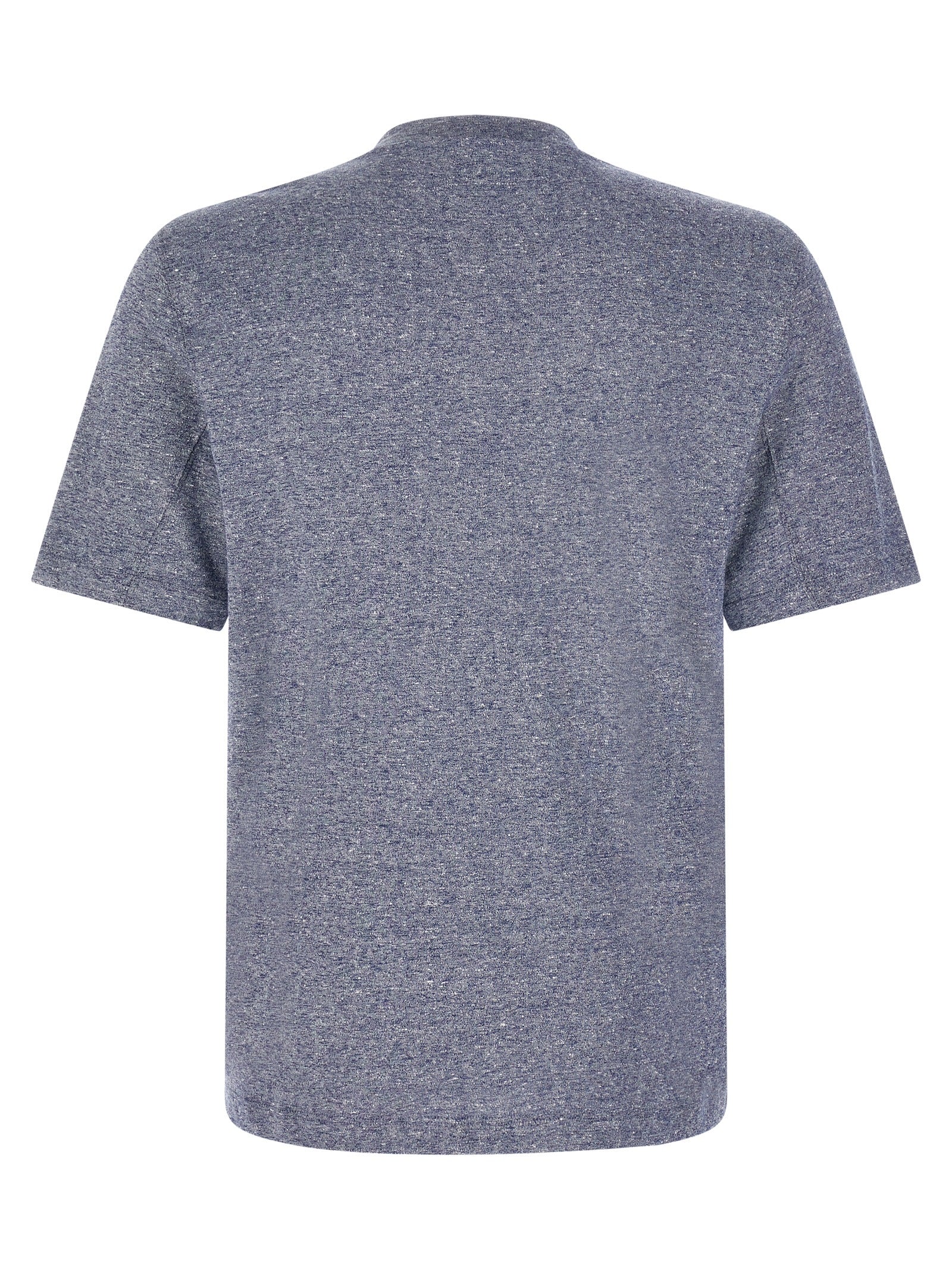 Brunello Cucinelli Blue Linen Men's T-Shirt