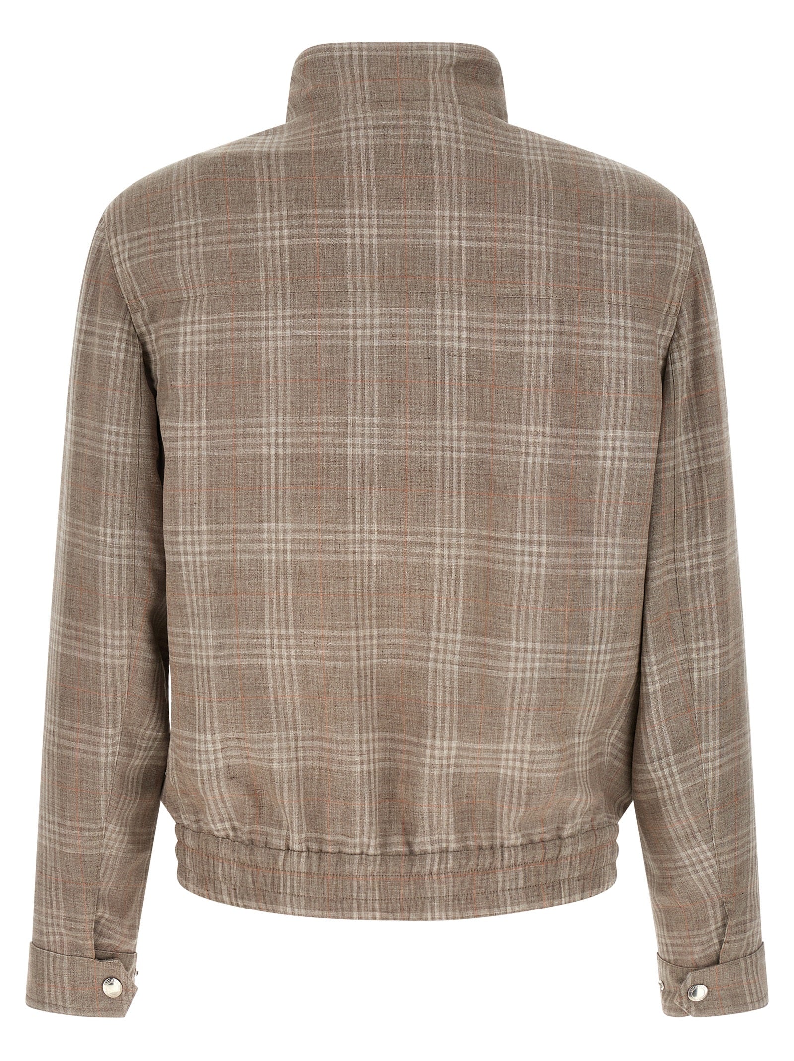 Brunello Cucinelli Brown Wool Full-Length Men's Jacket