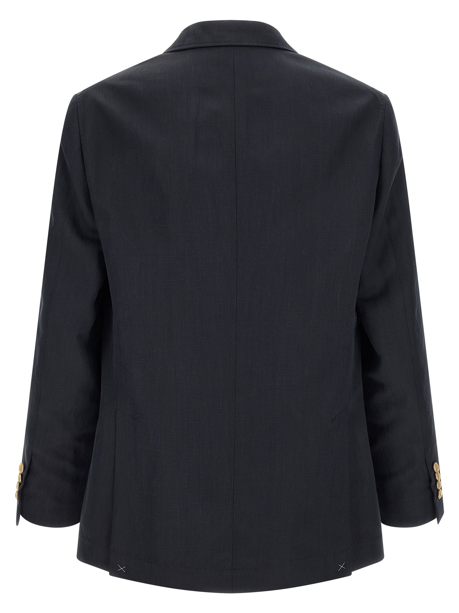 Brunello Cucinelli Blue Silk Men's Blazer