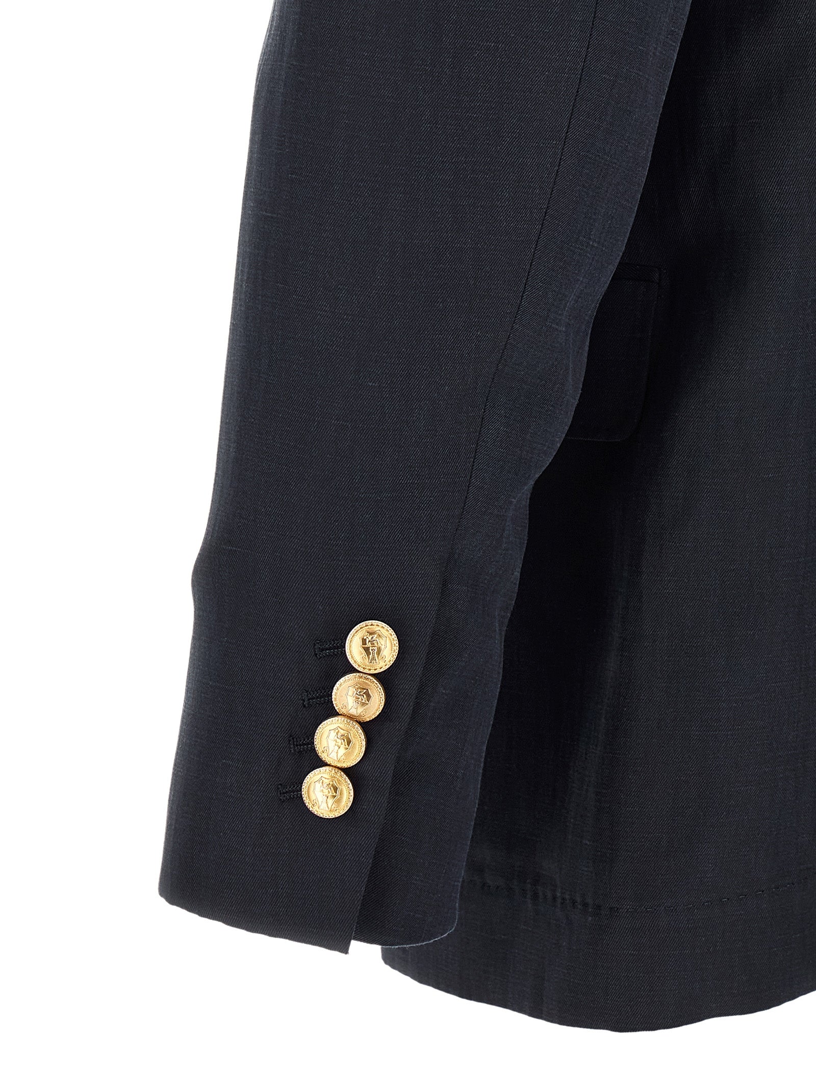 Brunello Cucinelli Blue Silk Men's Blazer