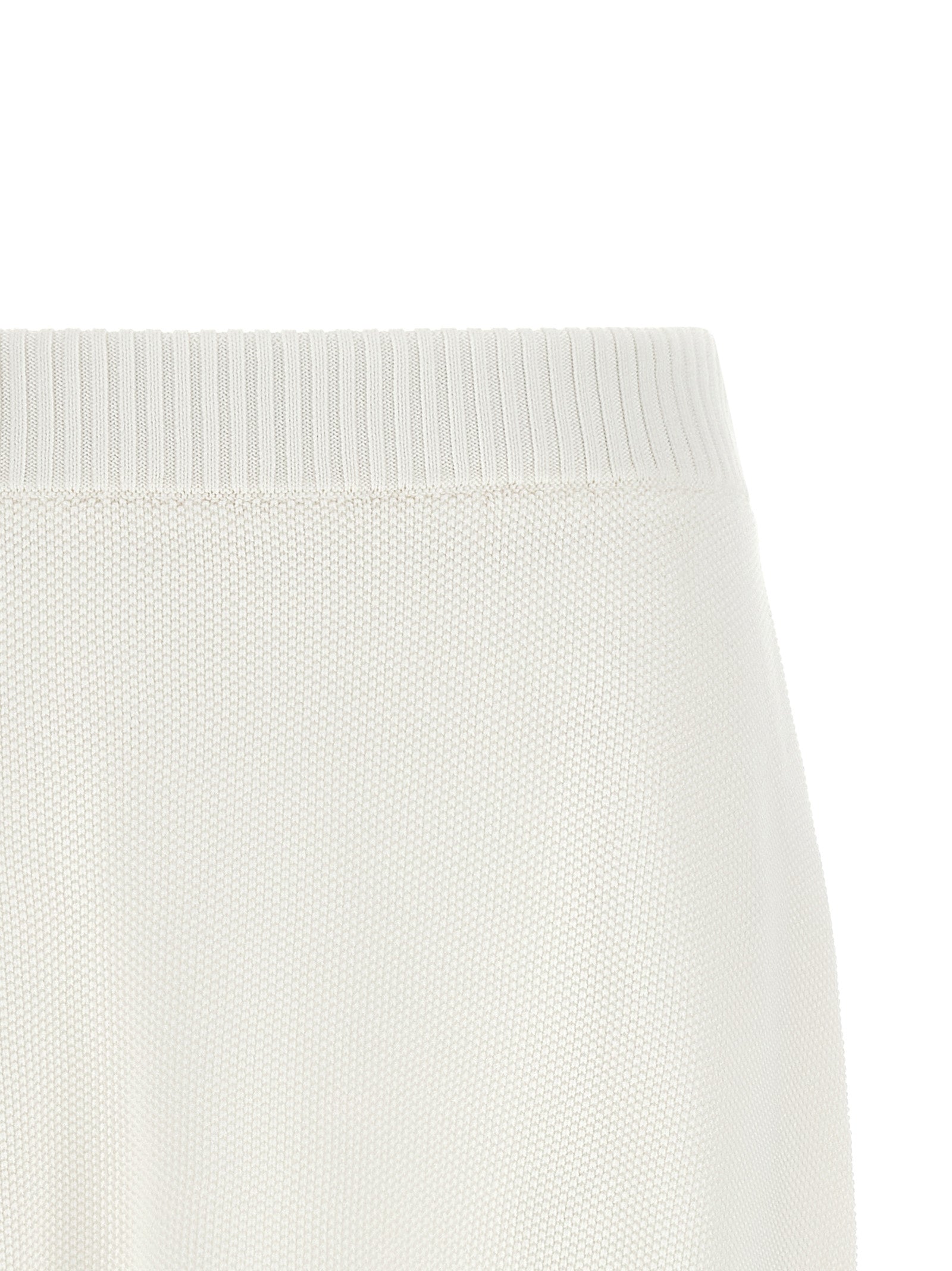 Brunello Cucinelli White Cotton Long Women's Skirt