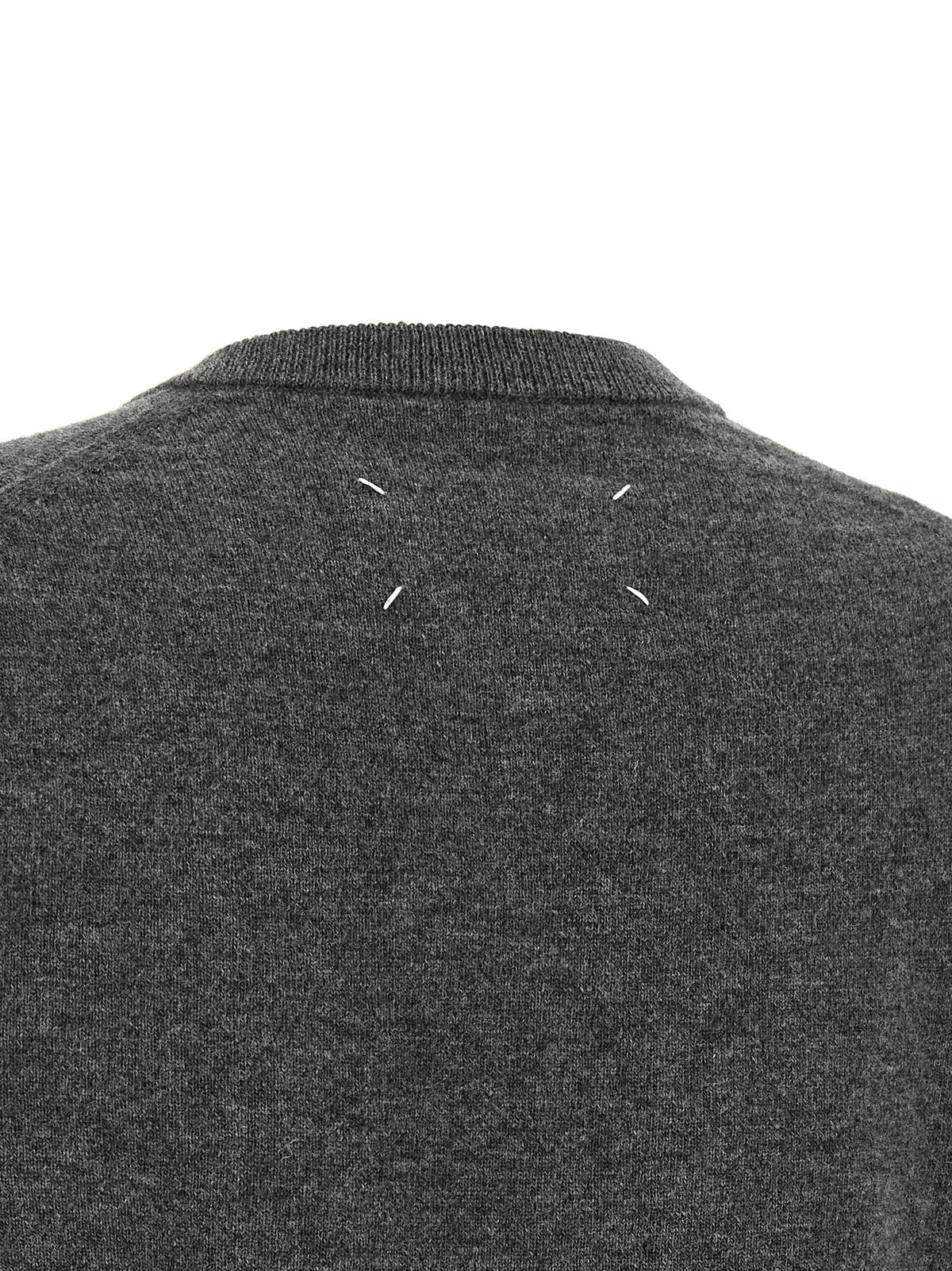 Maison Margiela Gray Virgin Wool Women's Cardigan