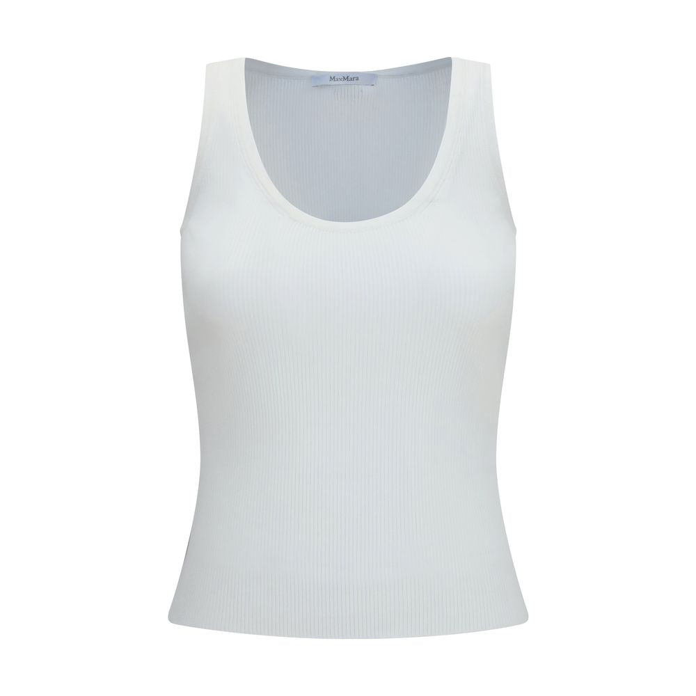 Max Mara White Viscose Tank Women's Tops