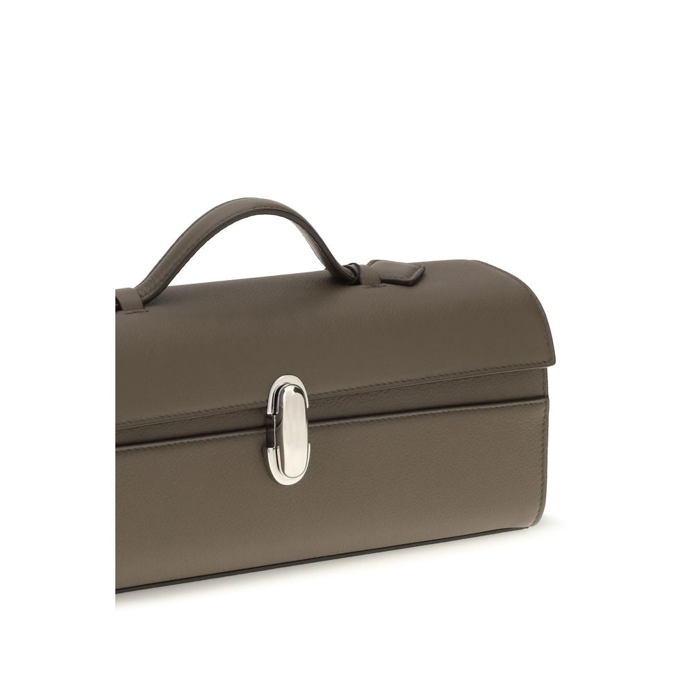 Savette Brown Calf Leather Bos Taurus Shoulder Women's Bag