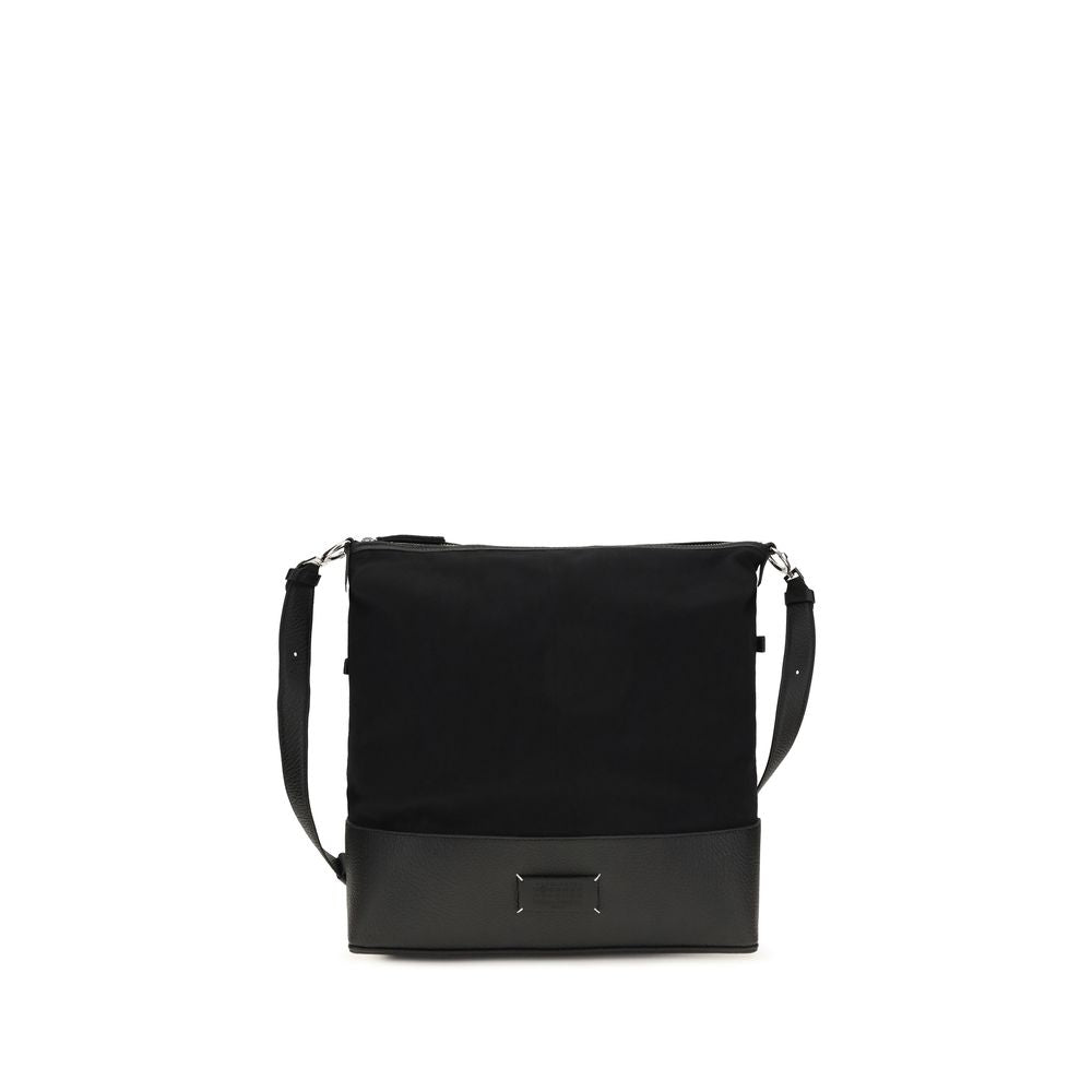Maison Margiela Black Calf Leather Bos Taurus Shoulder Men's Bag