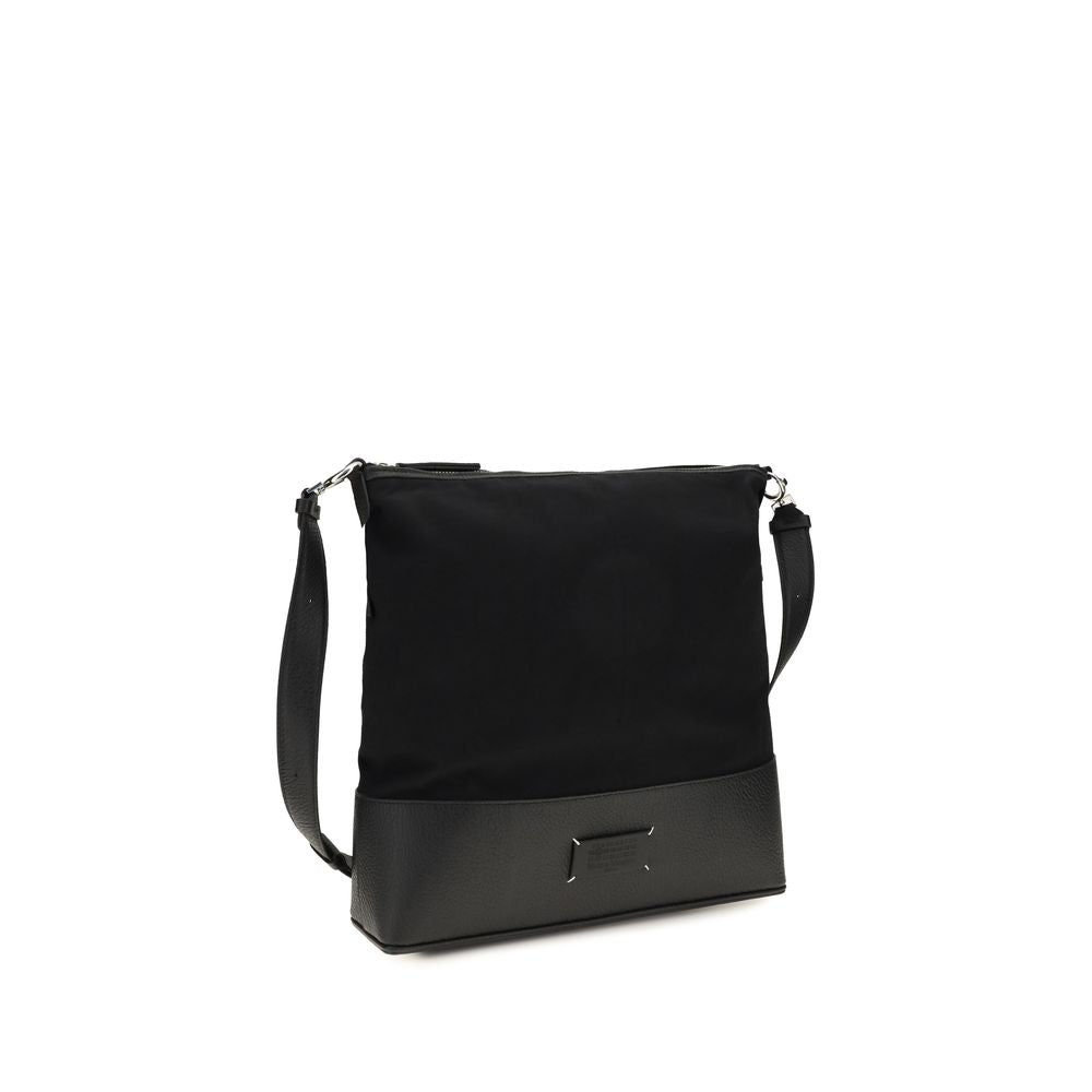 Maison Margiela Black Calf Leather Bos Taurus Shoulder Men's Bag