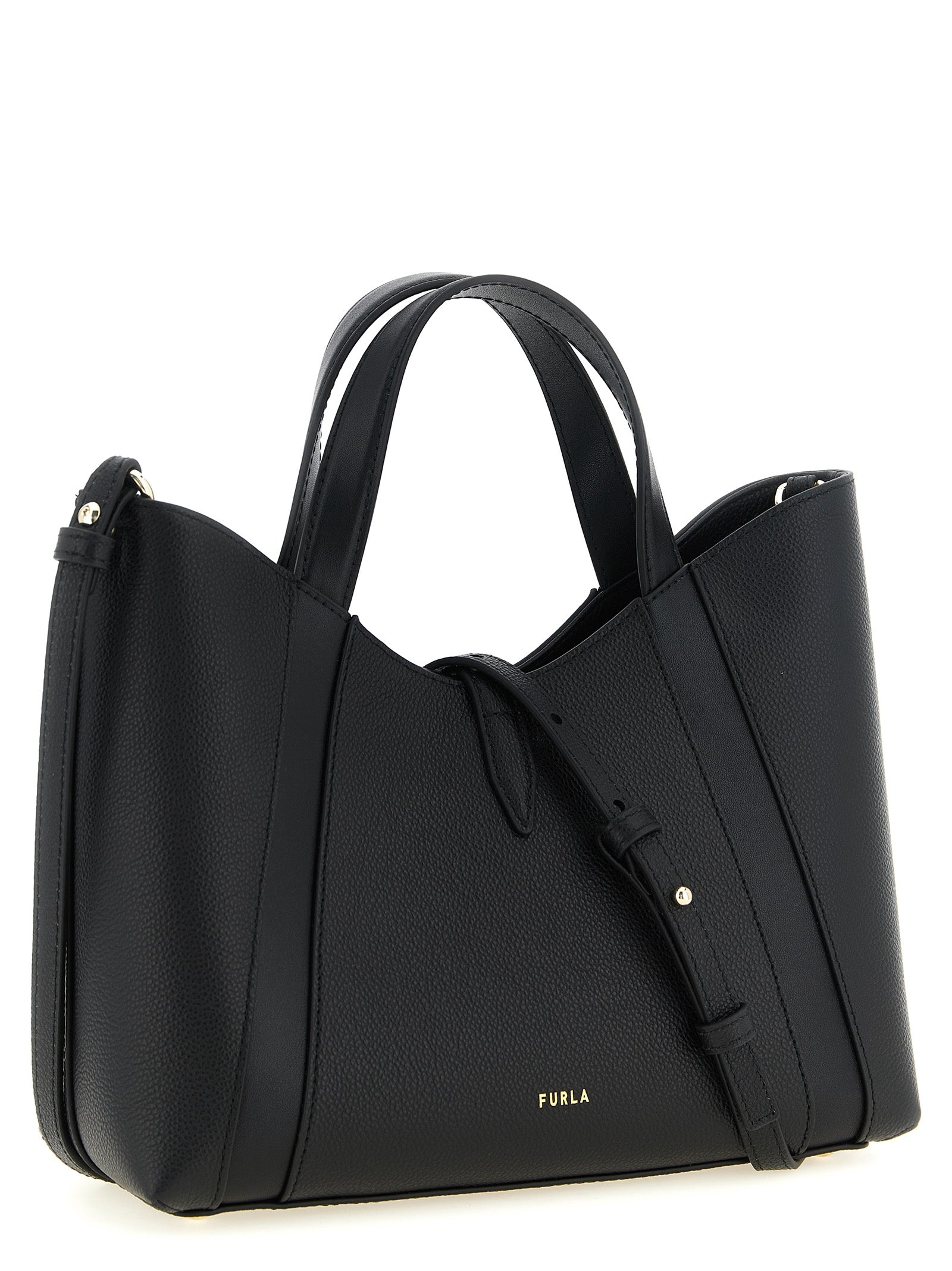 Furla Black Calfskin Tote Women's Bag